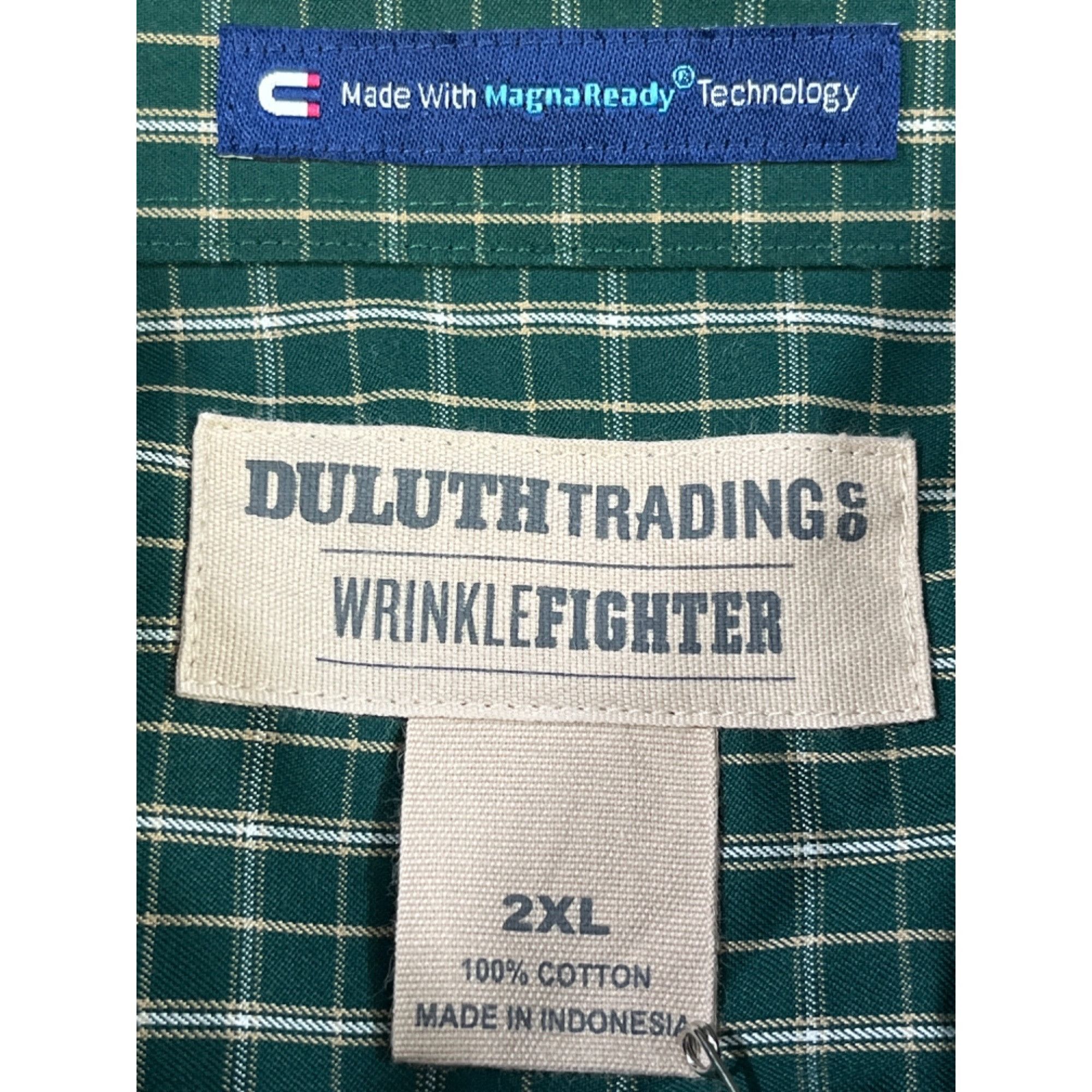 Duluth Trading Company Duluth Trading Co. Men's Green Magnetic Button Up Shirt Size Size US XXL / EU 58 / 5 - 5 Thumbnail