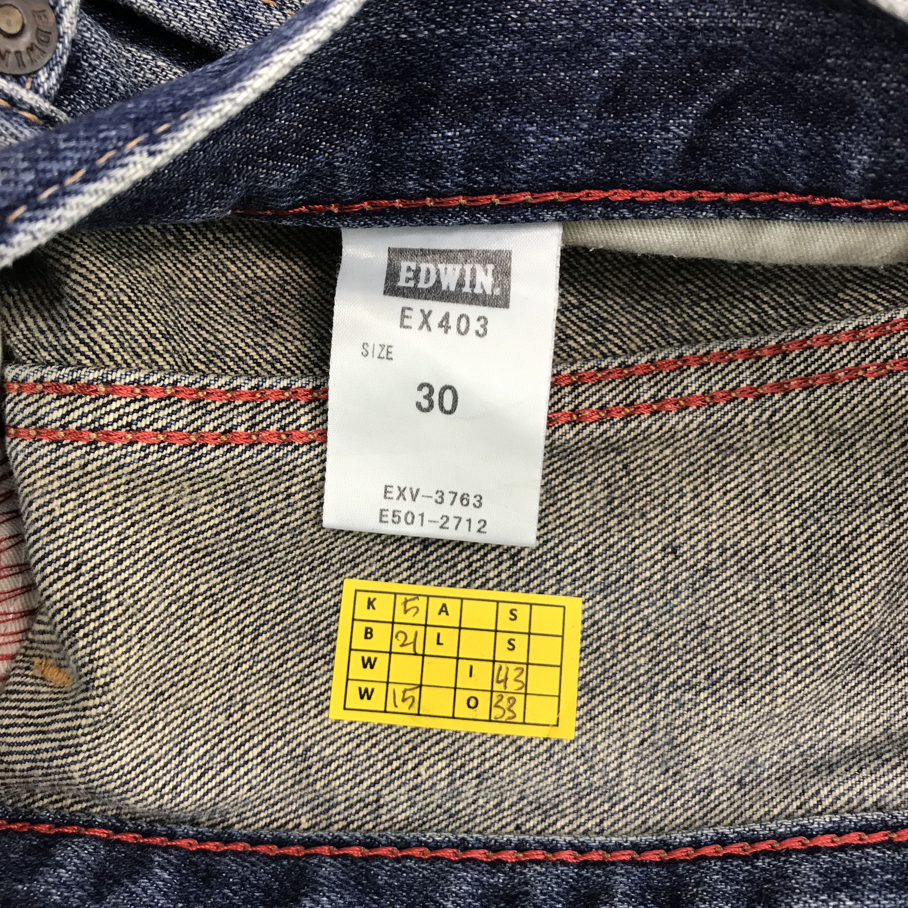 Japanese Brand Denim faded Edwin Japan distressed jean pants Size US 30 / EU 46 - 14 Thumbnail