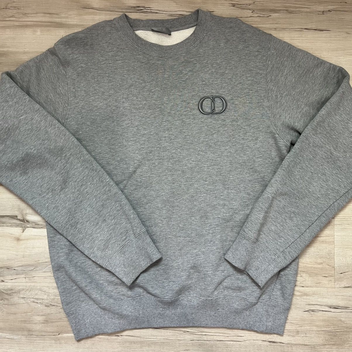 Dior Dior CD Icon Cotton Emblem Gray Pullover Sweatshirt Large Size L / US 10 / IT 46 - 1 Thumbnail