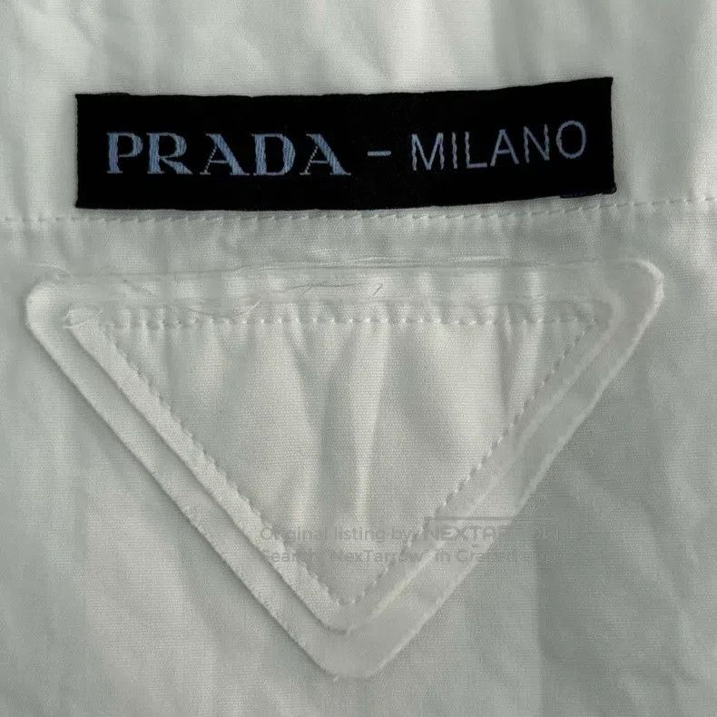 Prada Prada White cloth triangle bow shirt Size XS / US 0-2 / IT 36-38 - 7 Thumbnail