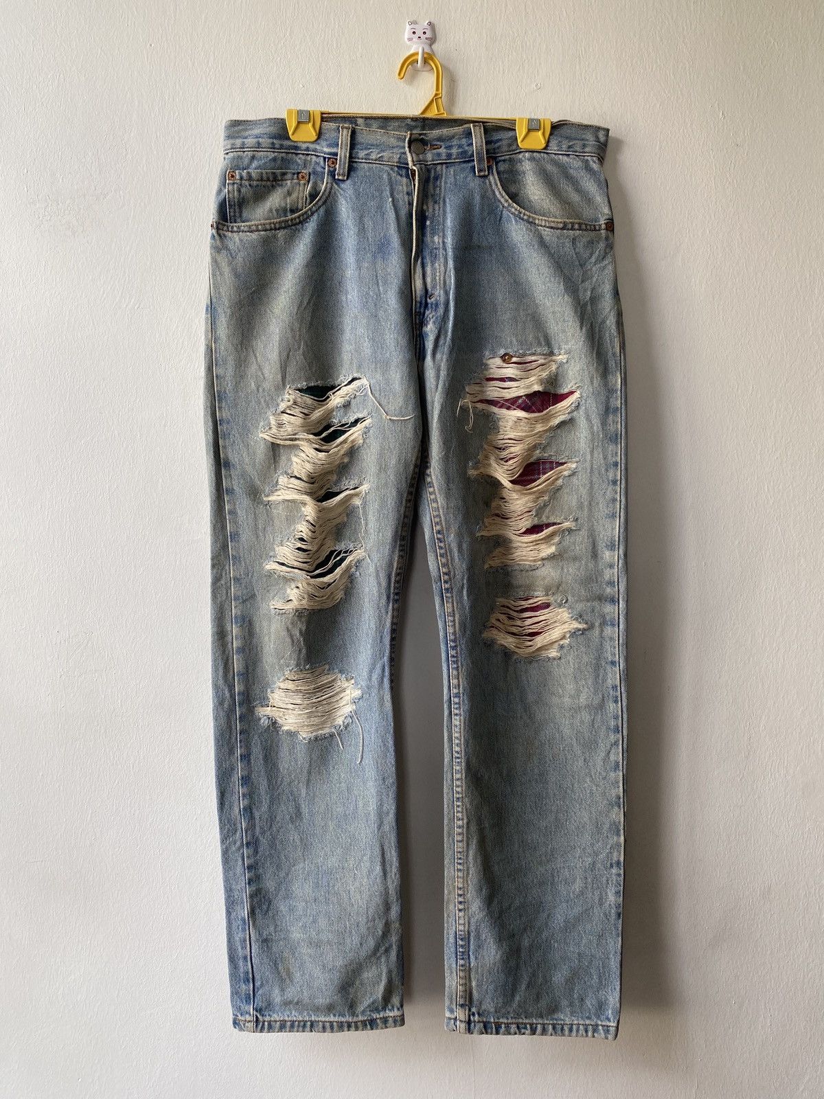 Levi's Vintage 90’s Levi’s 505 Distressed Denim Size US 32 / EU 48 - 1 Thumbnail