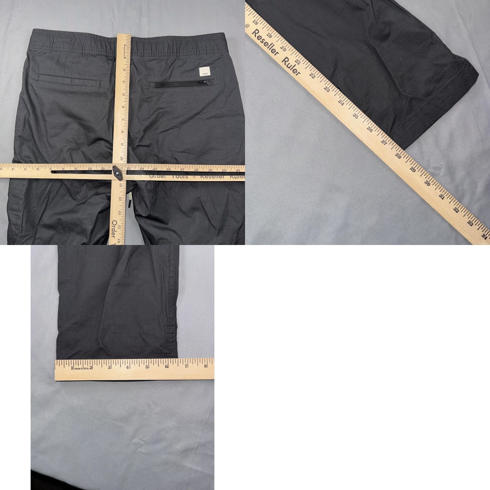 Vuori Vuori Pants Mens M Gray Lightweight Elastic Waist Zip Pocket Hiking Khakis Size US 31 - 8 Thumbnail