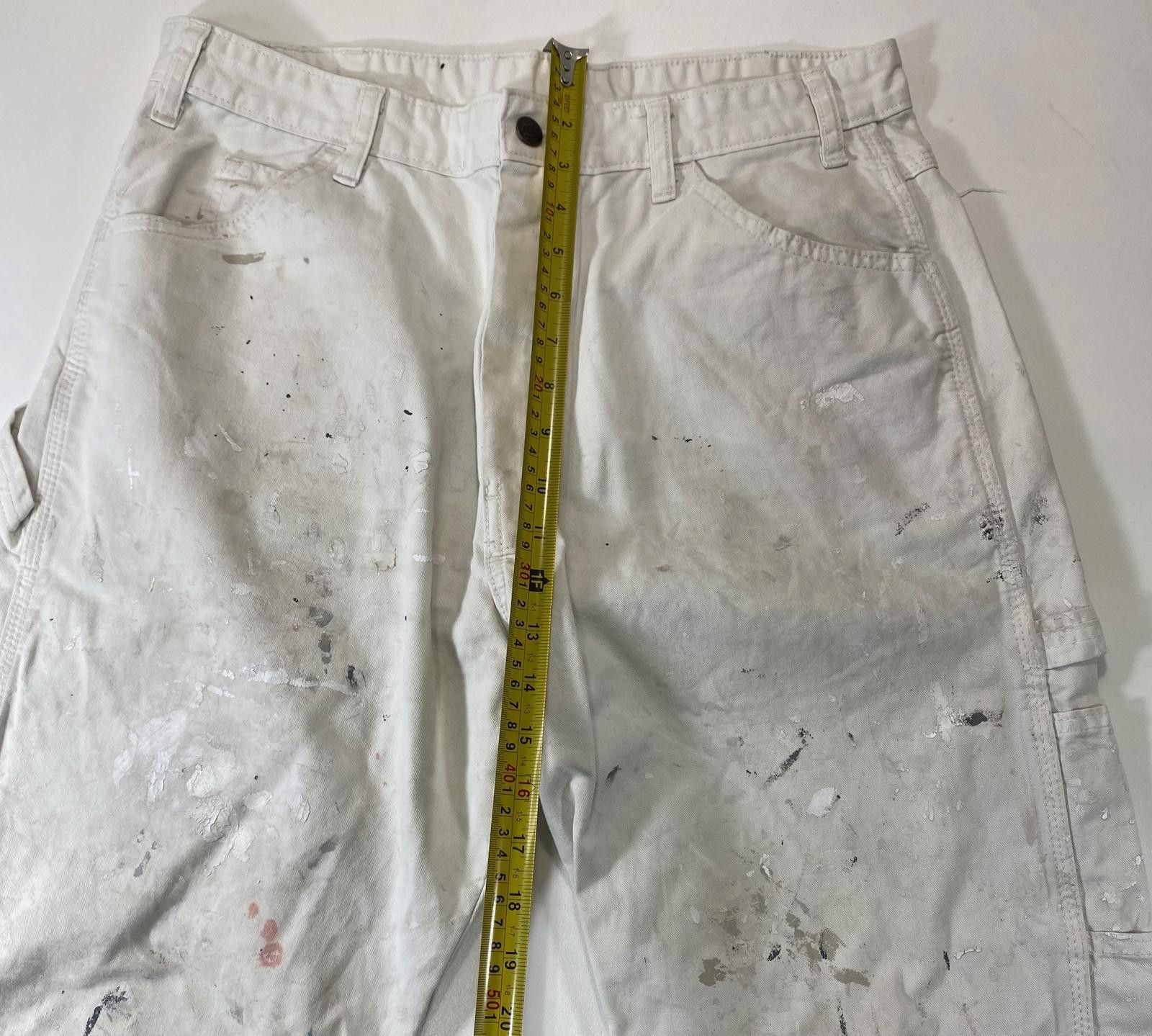 Dickies Vintage Dickies White Carpenter Pants w Paint Splatter 34 Size US 32 / EU 48 - 4 Thumbnail