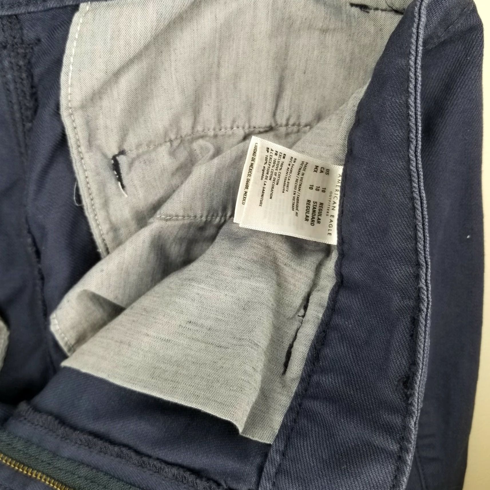 American Eagle Outfitters AMERICAN EAGLE Pants Men Size 34 Regular Blue Straight 28in Inseam Size US 34 / EU 50 - 4 Thumbnail