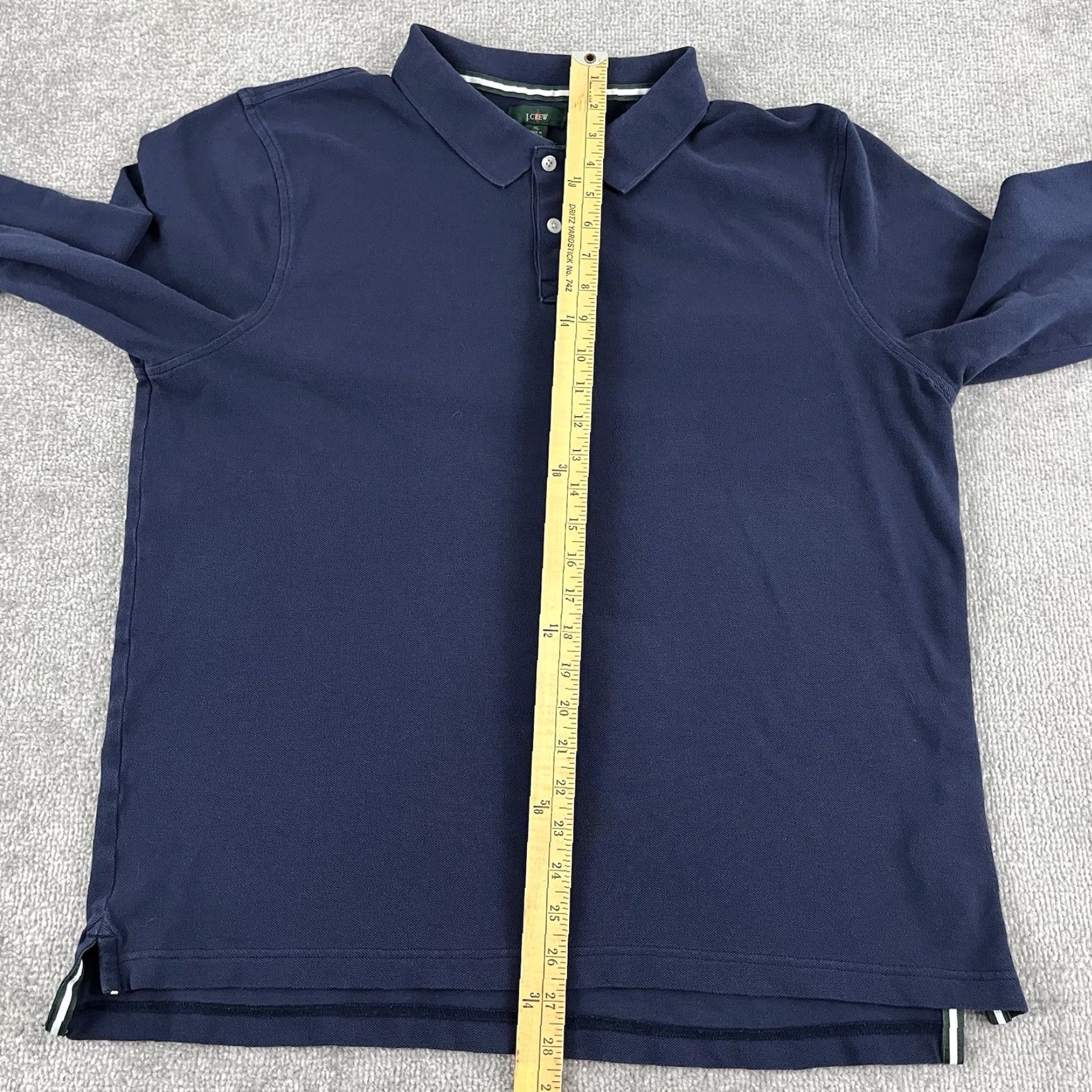 J.Crew J.CREW Polo Shirt XL Long Sleeve Collared Solid Blue Activewear Mens Size US XL / EU 56 / 4 - 3 Thumbnail