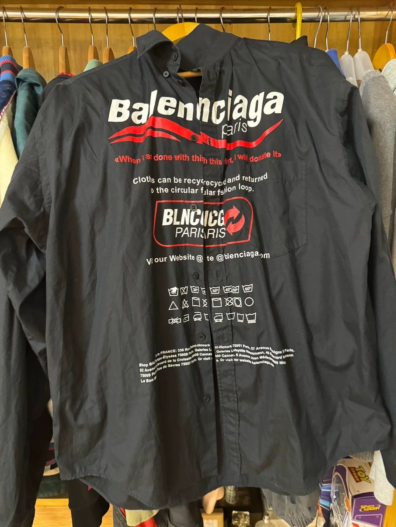 Balenciaga Balenciaga Cola sea wave shirt Size US XS / EU 42 / 0 - 1 Thumbnail
