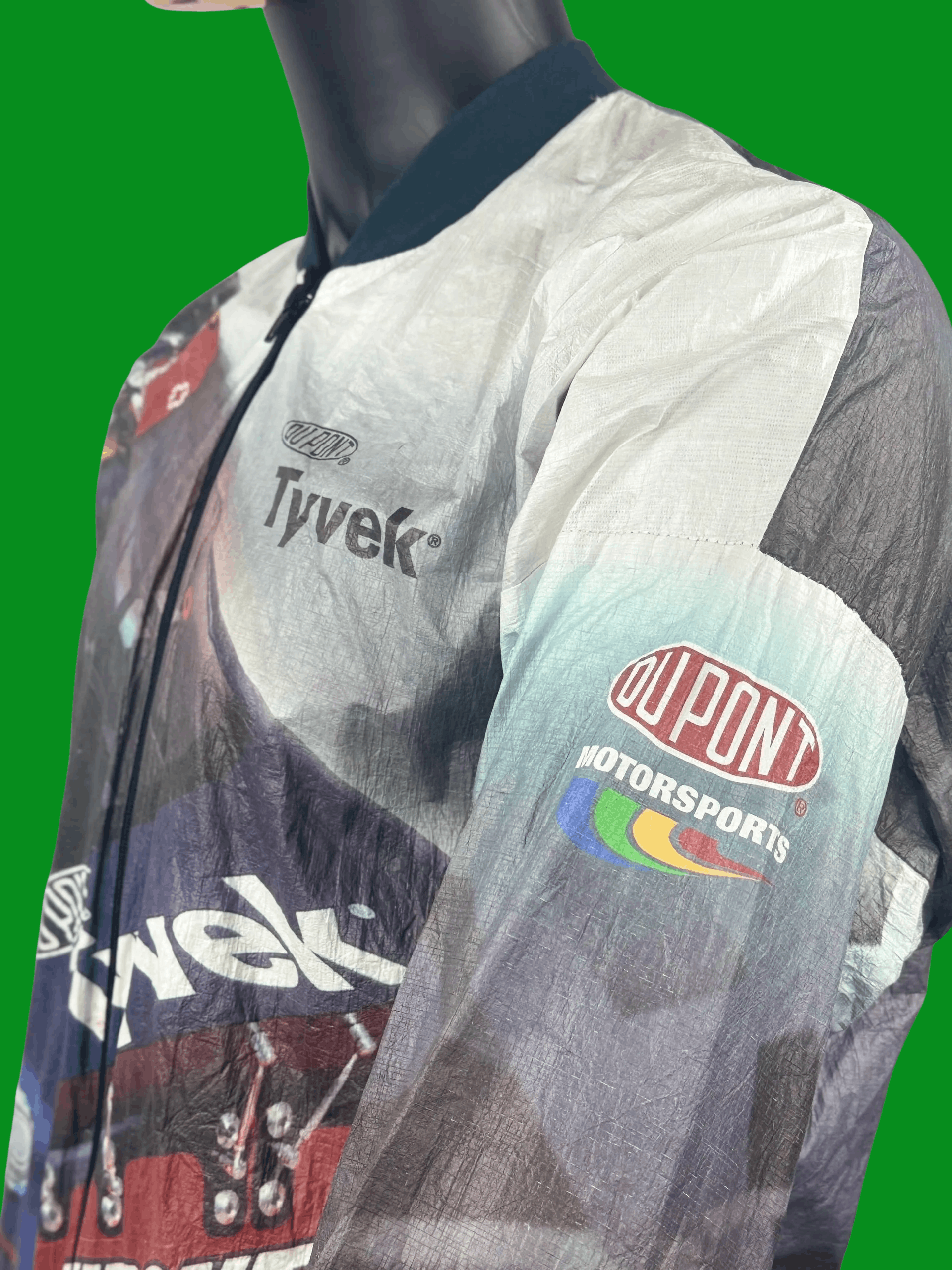 NASCAR VTG 90s Jeff Gordon DuPont NASCAR Tyvek by Leslie Jordan 24 Size US XL / EU 56 / 4 - 1 Thumbnail