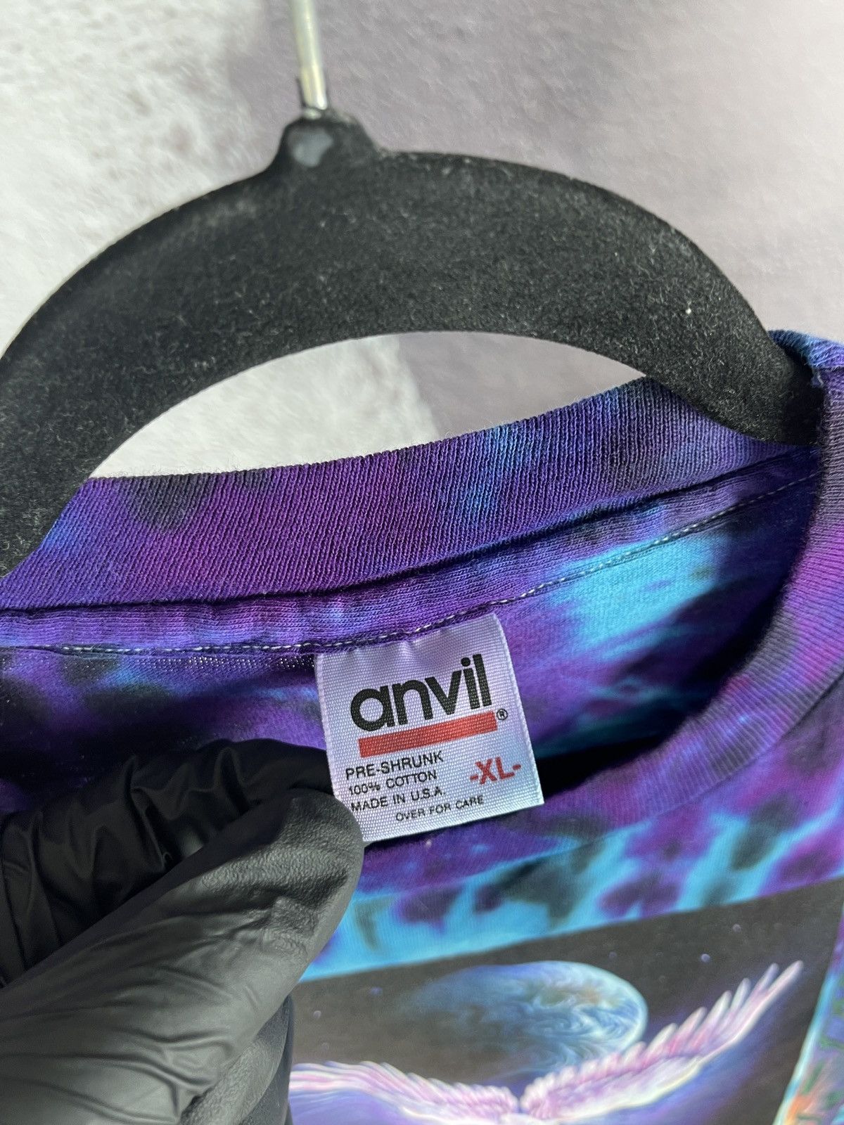 Anvil Woodstock vintage 90s Anvil made in USA tie dye rare tee Size US XL / EU 56 / 4 - 8 Thumbnail