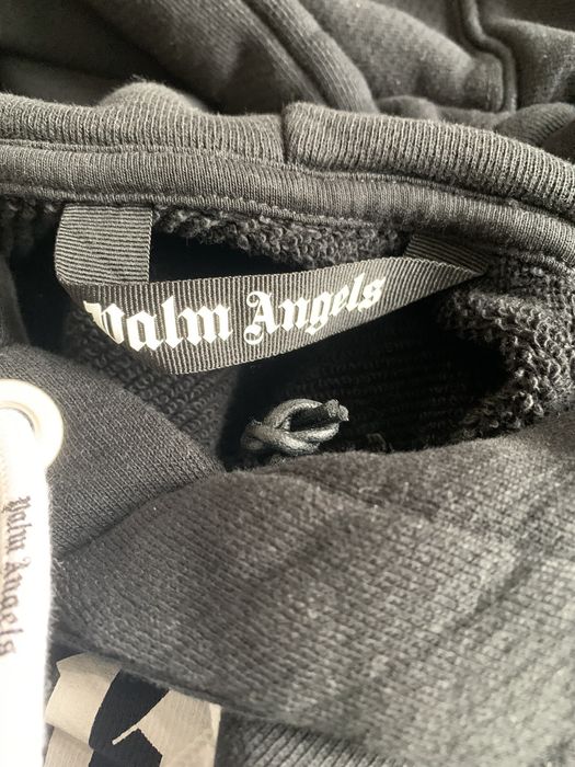 PALM ANGELS CURVED LOGO HOODIE