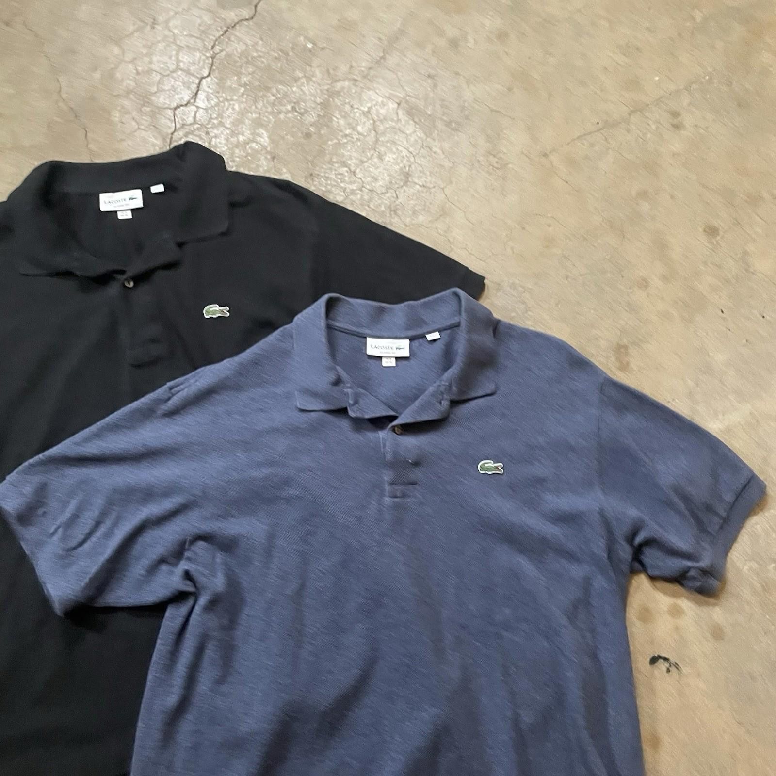 Lacoste X2 Lacoste Polo X-Large Blue + Black Short Sleeve Logo T Size US XL / EU 56 / 4 - 2 Thumbnail