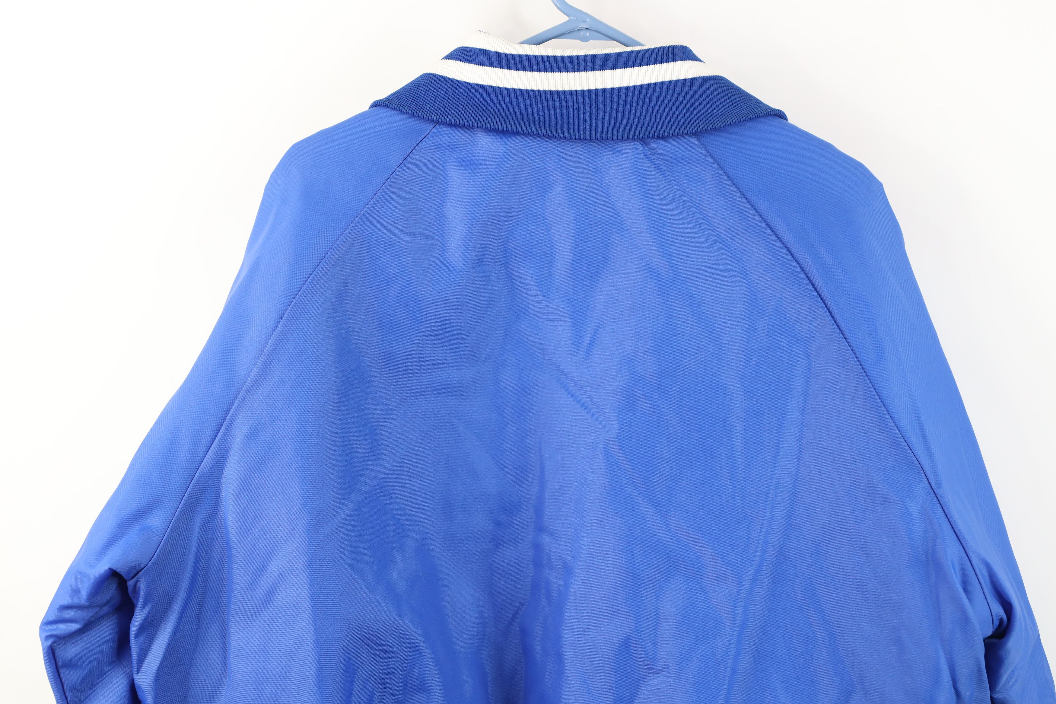 Vintage Vintage 70s 80s Quilted Satin Bomber Jacket Royal Blue USA Size US XL / EU 56 / 4 - 14 Thumbnail