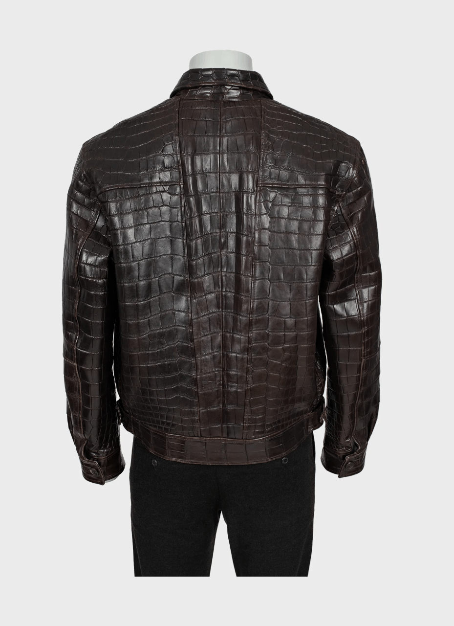 Brioni Men’s Embossed Leather Jacket – Size IT 52 / XL Size US XL / EU 56 / 4 - 3 Thumbnail