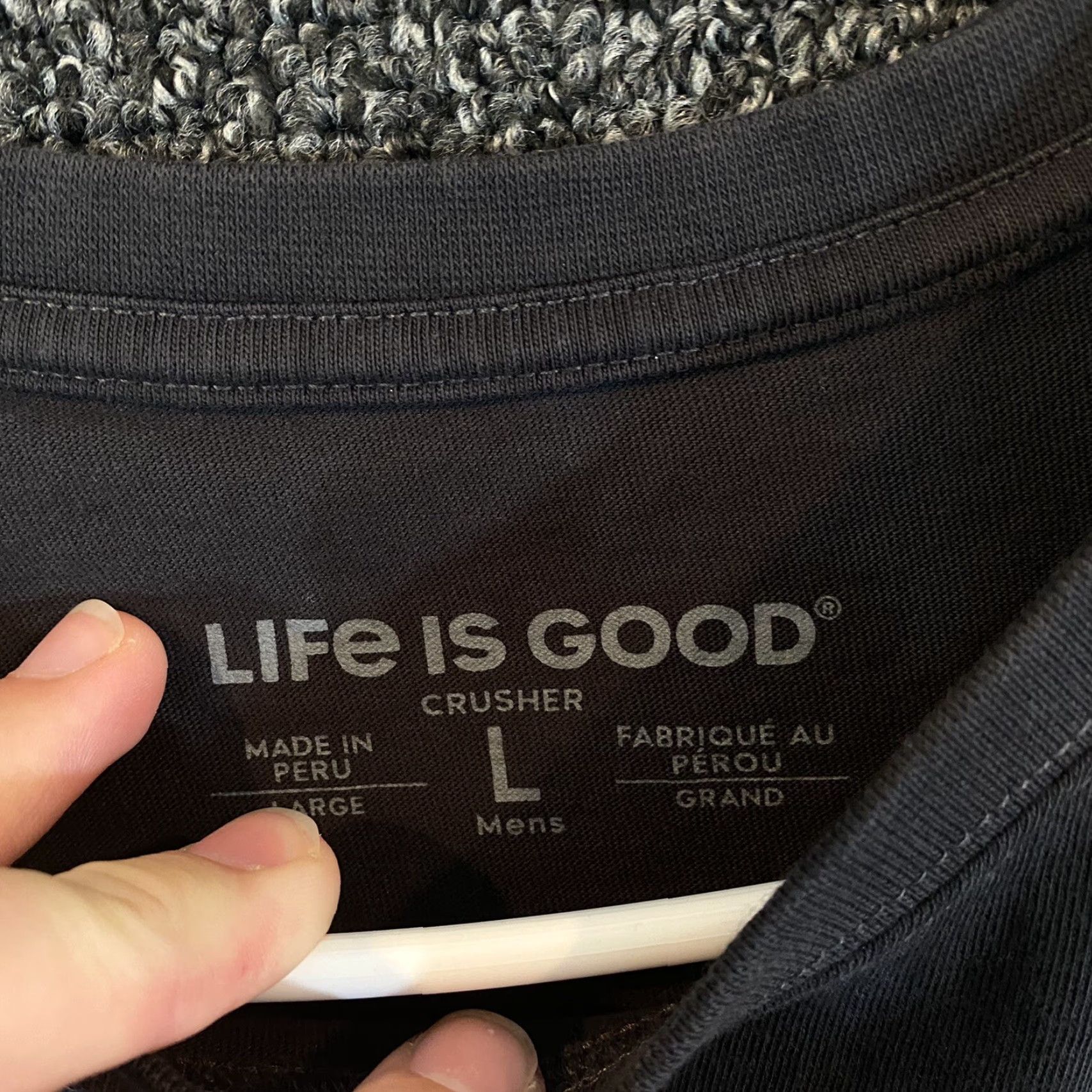 Life is Good Life is Good Shirt Mens Large Gray The Grinch Graphic Short Sleeve Mens/Unisex Adults Crew Neck T-Shirt Christmas Size US L / EU 52-54 / 3 - 6 Thumbnail