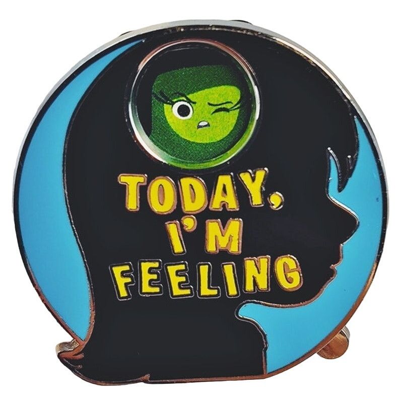 Disney Inside Out Mood Spinner Enamel Pin Riley Emotion Circular | Grailed