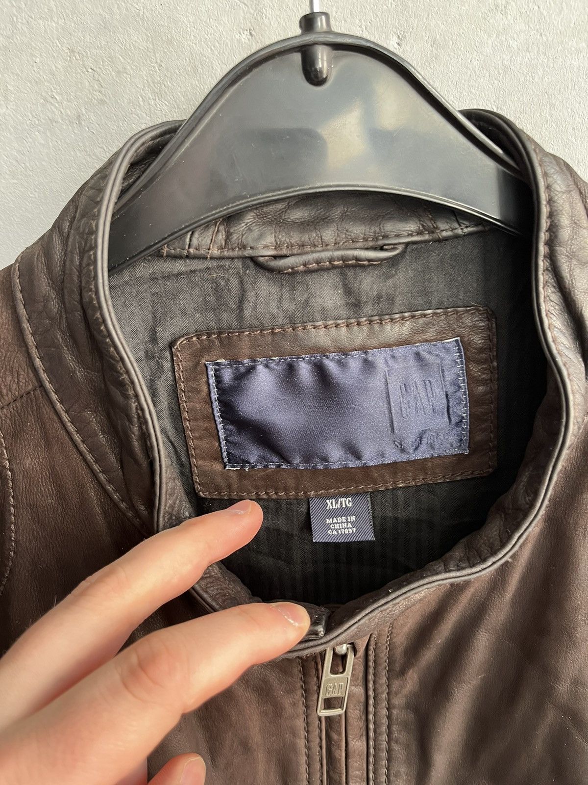 Gap × Vintage Gap biker leather jacket Size US XL / EU 56 / 4 - 4 Thumbnail