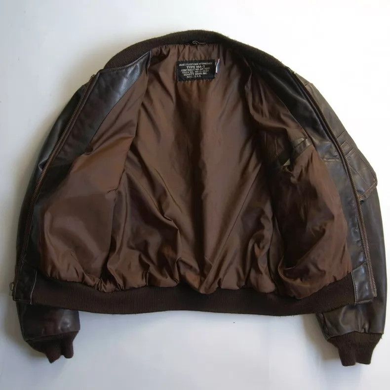 Other Schott MA-1 leather flight jacket Size US L / EU 52-54 / 3 - 3 Thumbnail