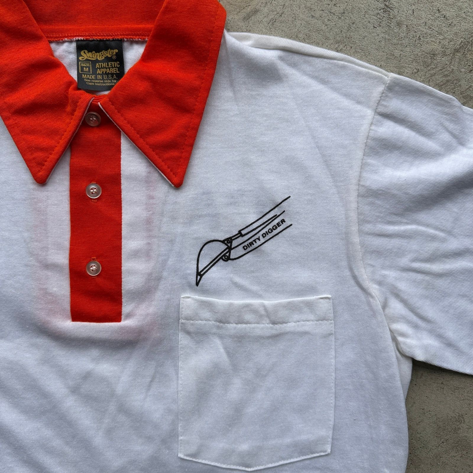 Other Vintage 70s funny Dirty Digger Polo Shirt Size US M / EU 48-50 / 2 - 1 Thumbnail
