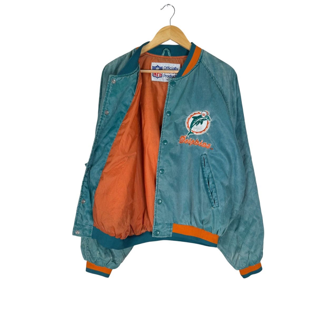 NFL 🌟VINTAGE 90s MIAMI DOLPHINS NFL BOMBER JACKET Size US M / EU 48-50 / 2 - 10 Thumbnail