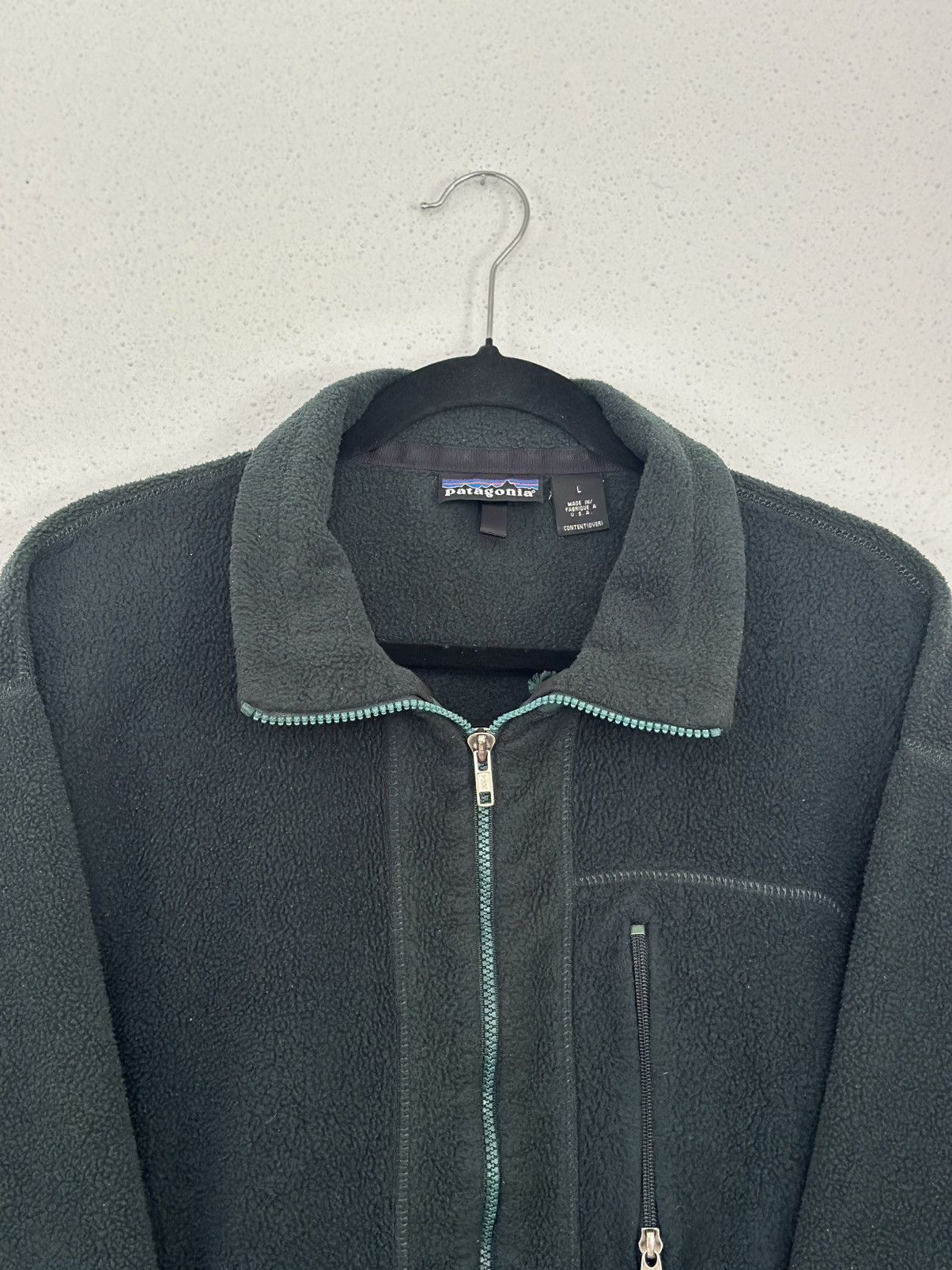 Patagonia Vintage 90s Patagonia Deep Pile Fleece Jacket Large Full Zip Size US L / EU 52-54 / 3 - 3 Thumbnail