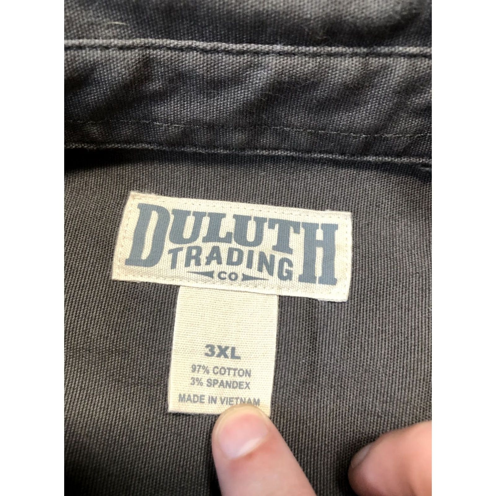 Duluth Trading Company Duluth Trading Shirt Mens 3XL Black Button-Up Long Sleeve Workwear Heavyweight Size US XXL / EU 58 / 5 - 7 Thumbnail