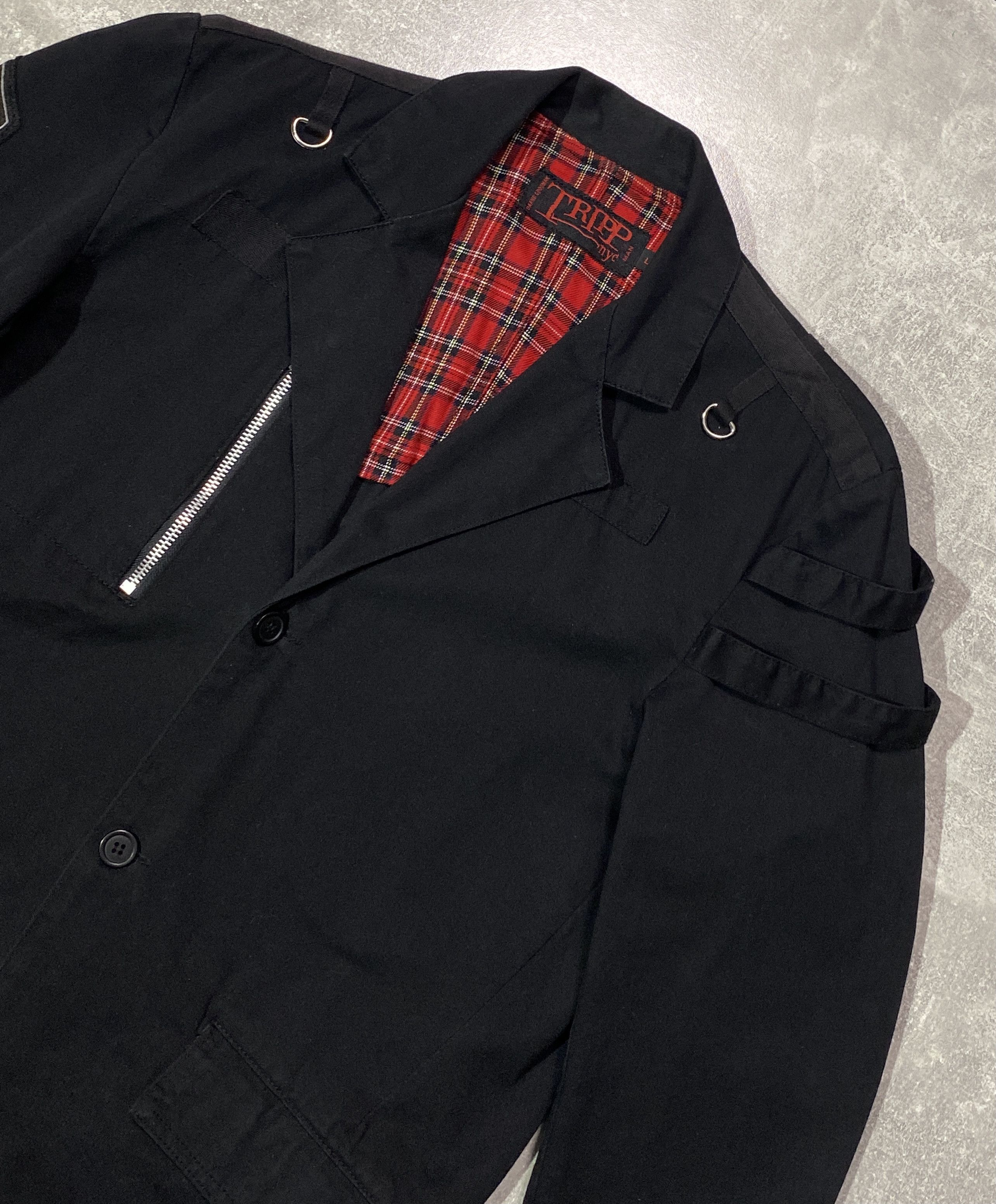 Tripp NYC Vintage 90s Tripp NYC Rave Gothic Blazer Jacket Made in USA Size US L / EU 52-54 / 3 - 2 Thumbnail