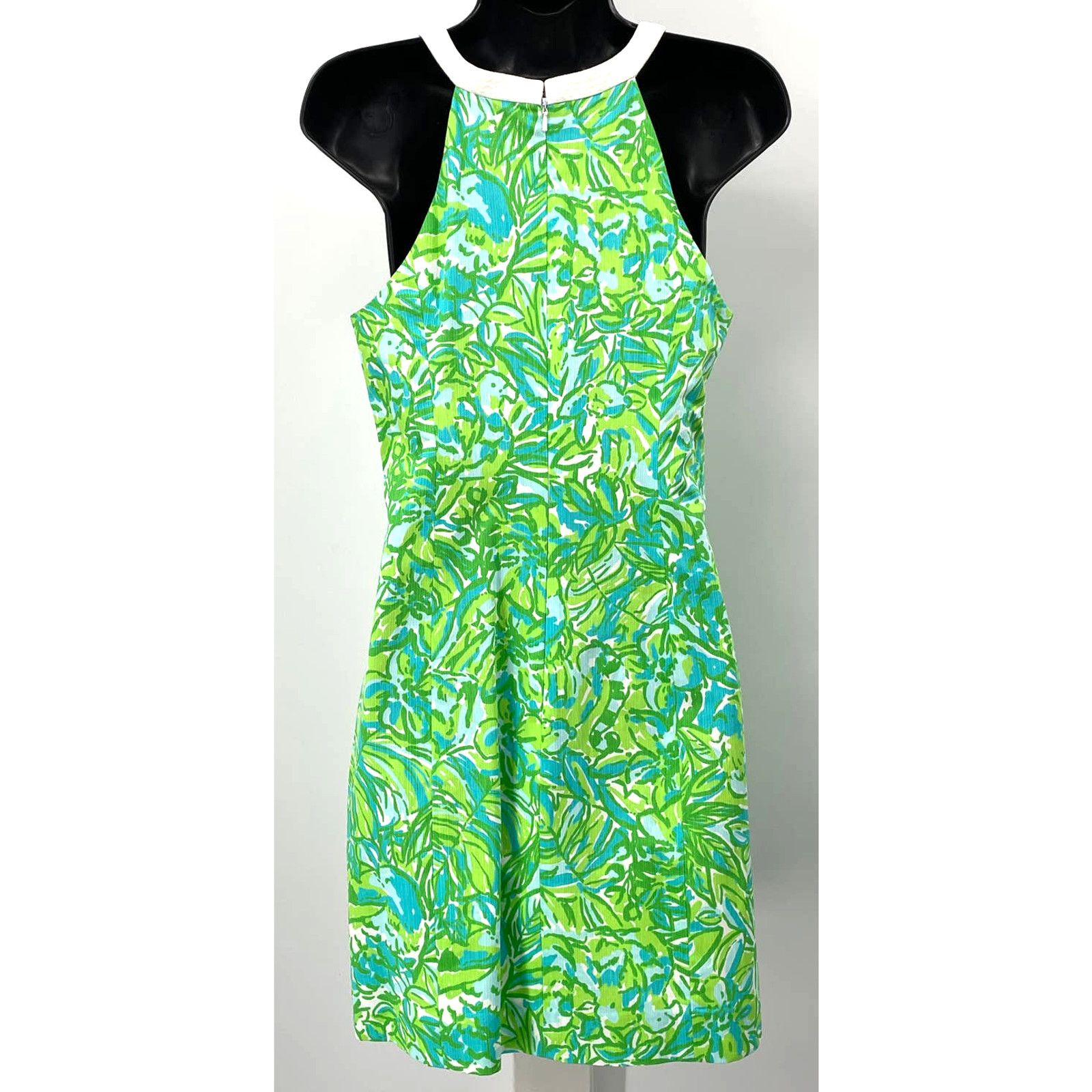 Lilly Pulitzer NWT Lilly Pulitzer Fresh Citrus Green Parrot Sheath Dress Size S / US 4 / IT 40 - 4 Thumbnail