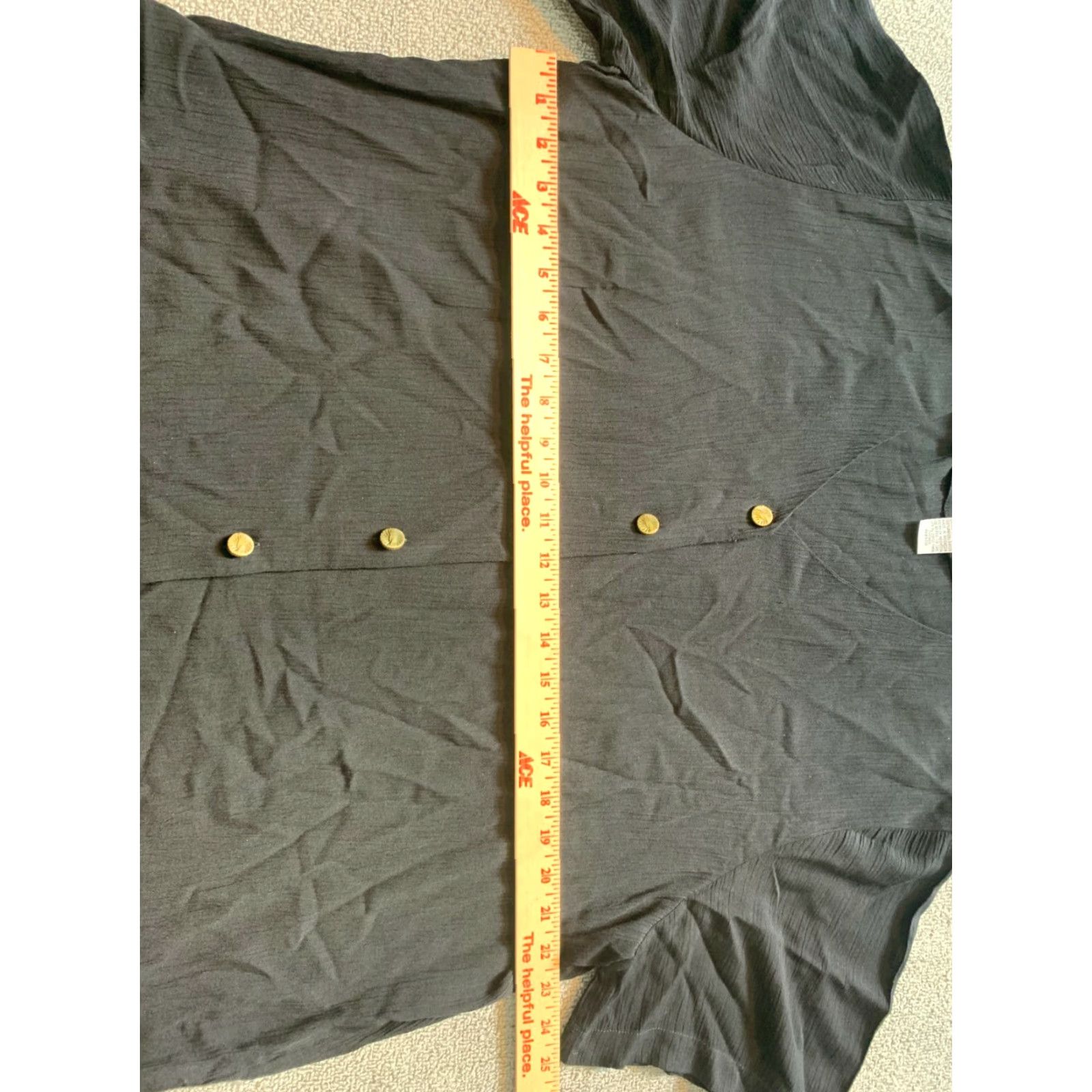 Vintage SAG HARBOR Short Sleeve Shirt Womens XL Black Button Up Top Size XL / US 12-14 / IT 48-50 - 5 Thumbnail
