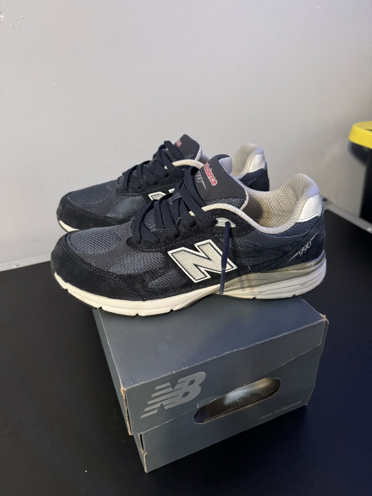 New Balance Navy blue New Balance 990 Size US 7 / EU 40 - 3 Thumbnail