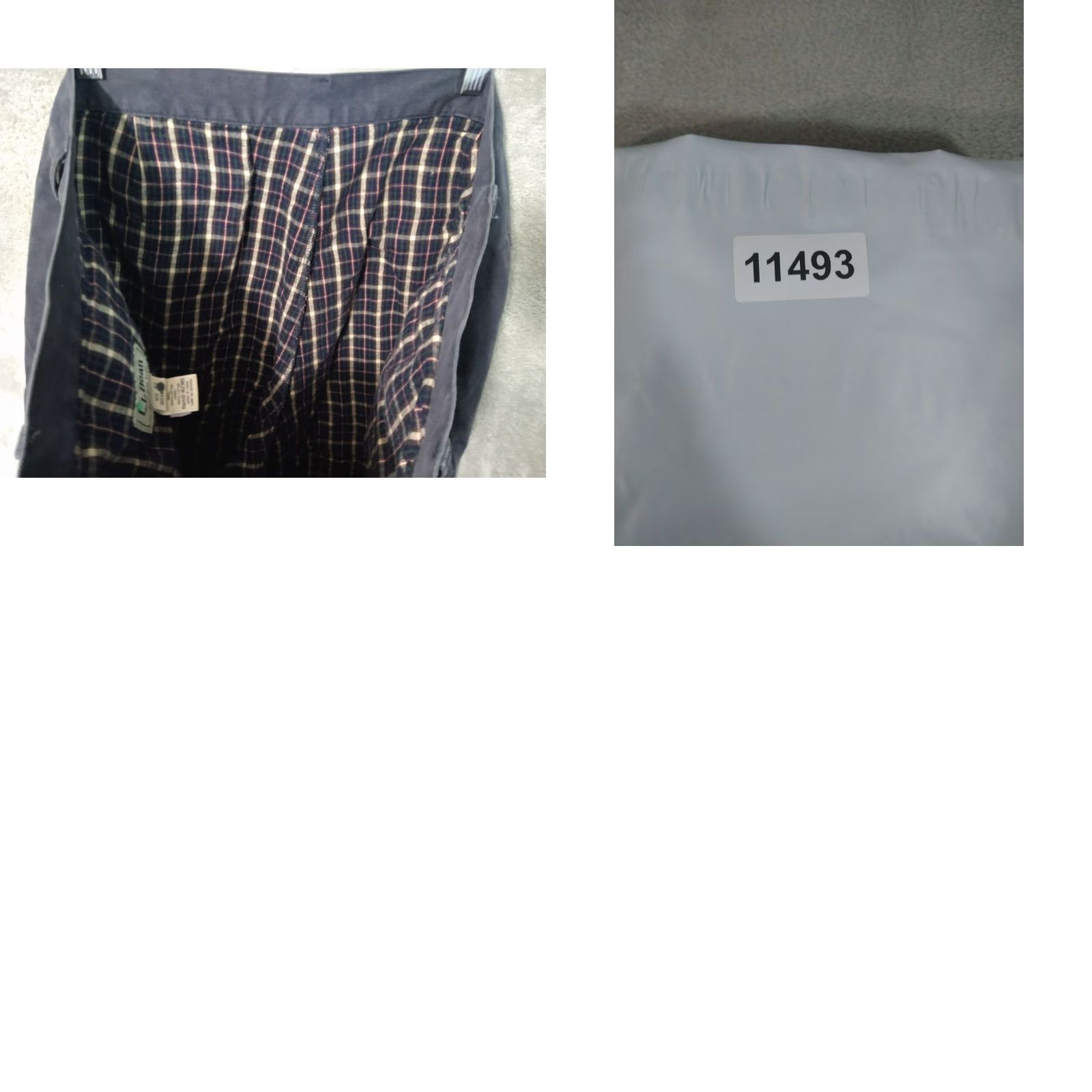 Vintage LL Bean Pants Mens 42x27 Gray Chino Flat Front Lined Tapered Pocket Slash 27 In Inseam 42 Waist Regular 100% Cotton Casual Travel Mens Size US 42 / EU 58 - 8 Thumbnail