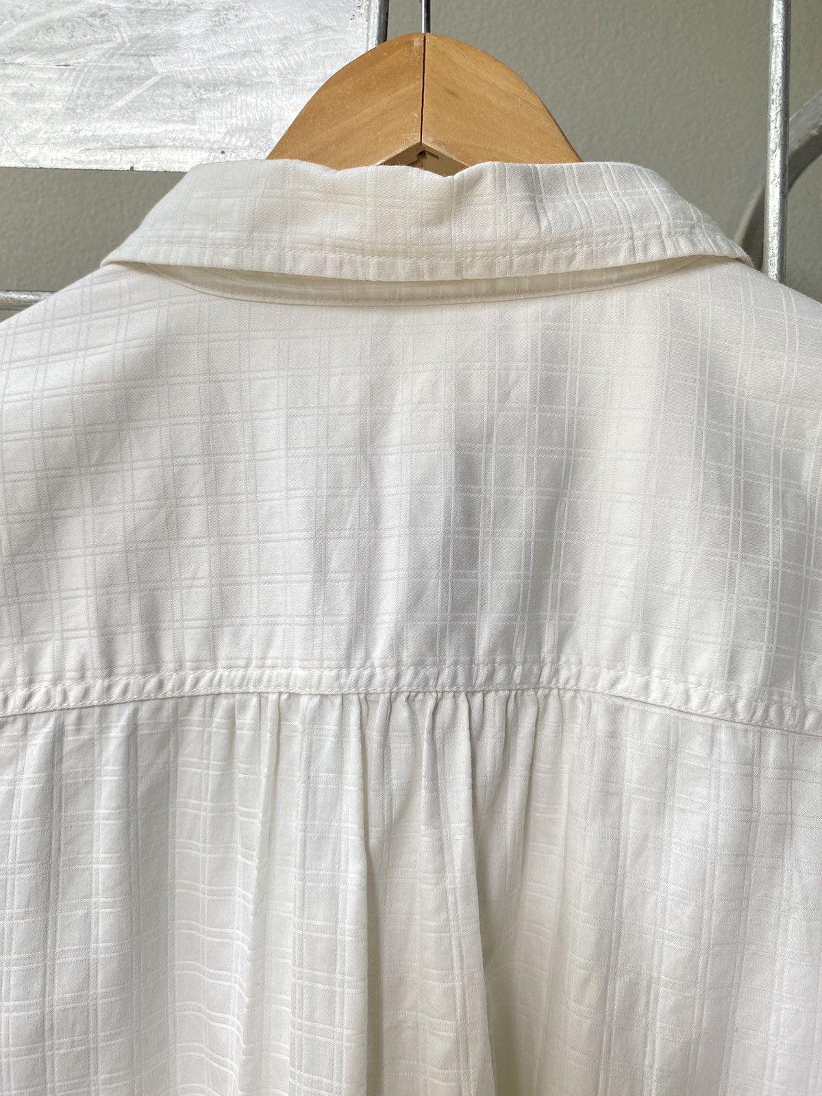 Designer × Japanese Brand ALLIX DESIGN White Checkered Lace-Up Shirt Size US L / EU 52-54 / 3 - 9 Thumbnail