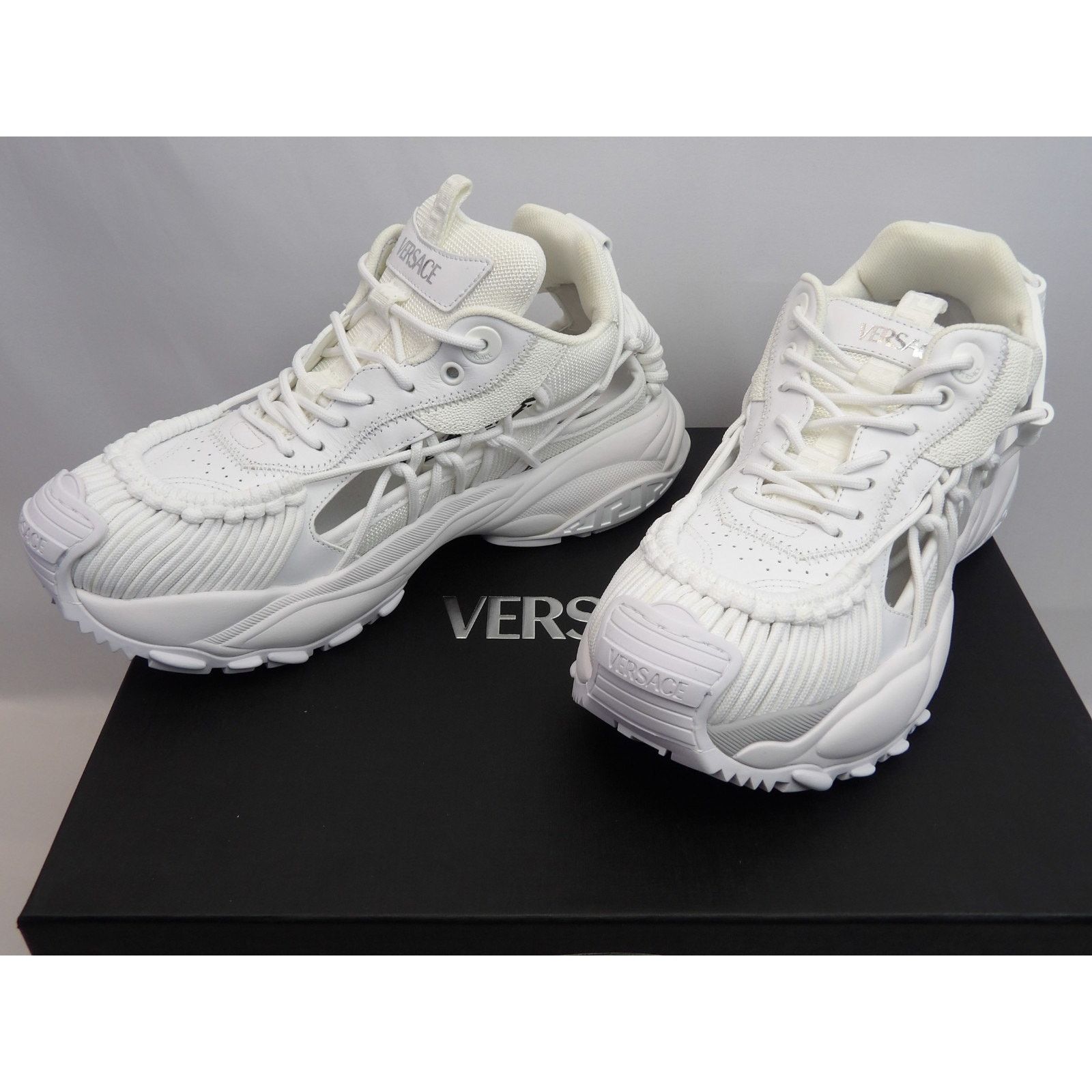 Versace VERSACE SKI FI MERCURY WHITE LEATHER PLATFORM SNEAKERS 45 IT Size US 12 / EU 45 - 5 Thumbnail
