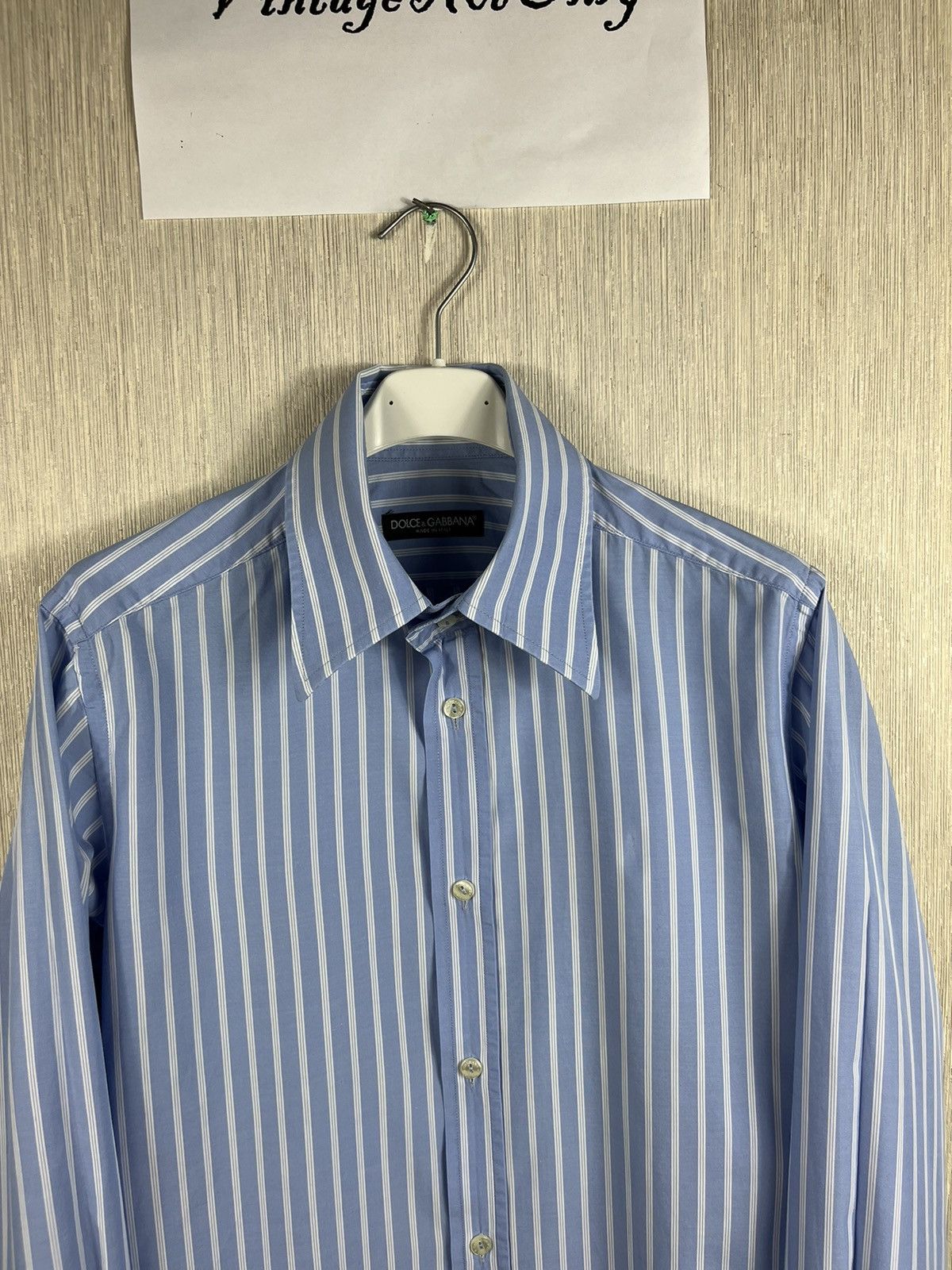 Dolce & Gabbana Dolce & Gabbana striped classic casual shirt with big collar Size US S / EU 44-46 / 1 - 5 Thumbnail