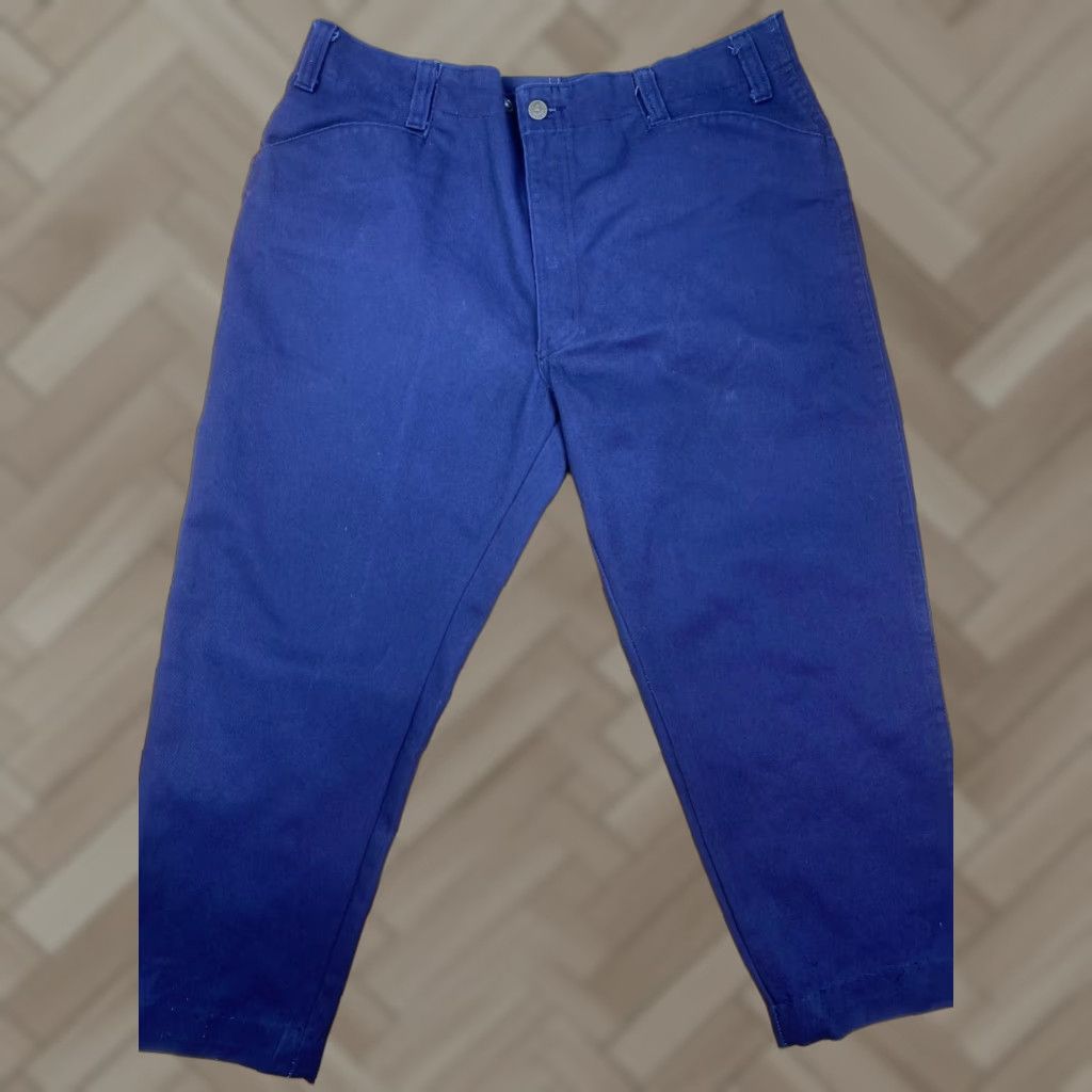 Ben Davis Pants Mens 36x22 Blue Casual 90s Flat Front Chino Men