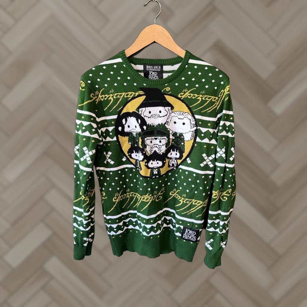 Vintage BoxLunch The Lord Of The Rings Pullover Knitted Style Sweater Green XSmall Size US S / EU 44-46 / 1 - 1 Thumbnail