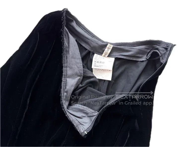 Comme des Garcons Comme Des Garcons size M Black velvet velvet dress Size 23" - 6 Thumbnail