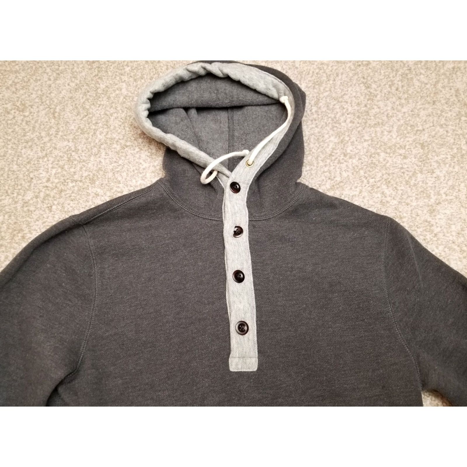 J.Crew J.CREW Hoodie Men XS Gray Fleece Hooded Pullover 100% Cotton Knit Seasonal Outdoor Classic Pullover Mens Size US XS / EU 42 / 0 - 2 Thumbnail