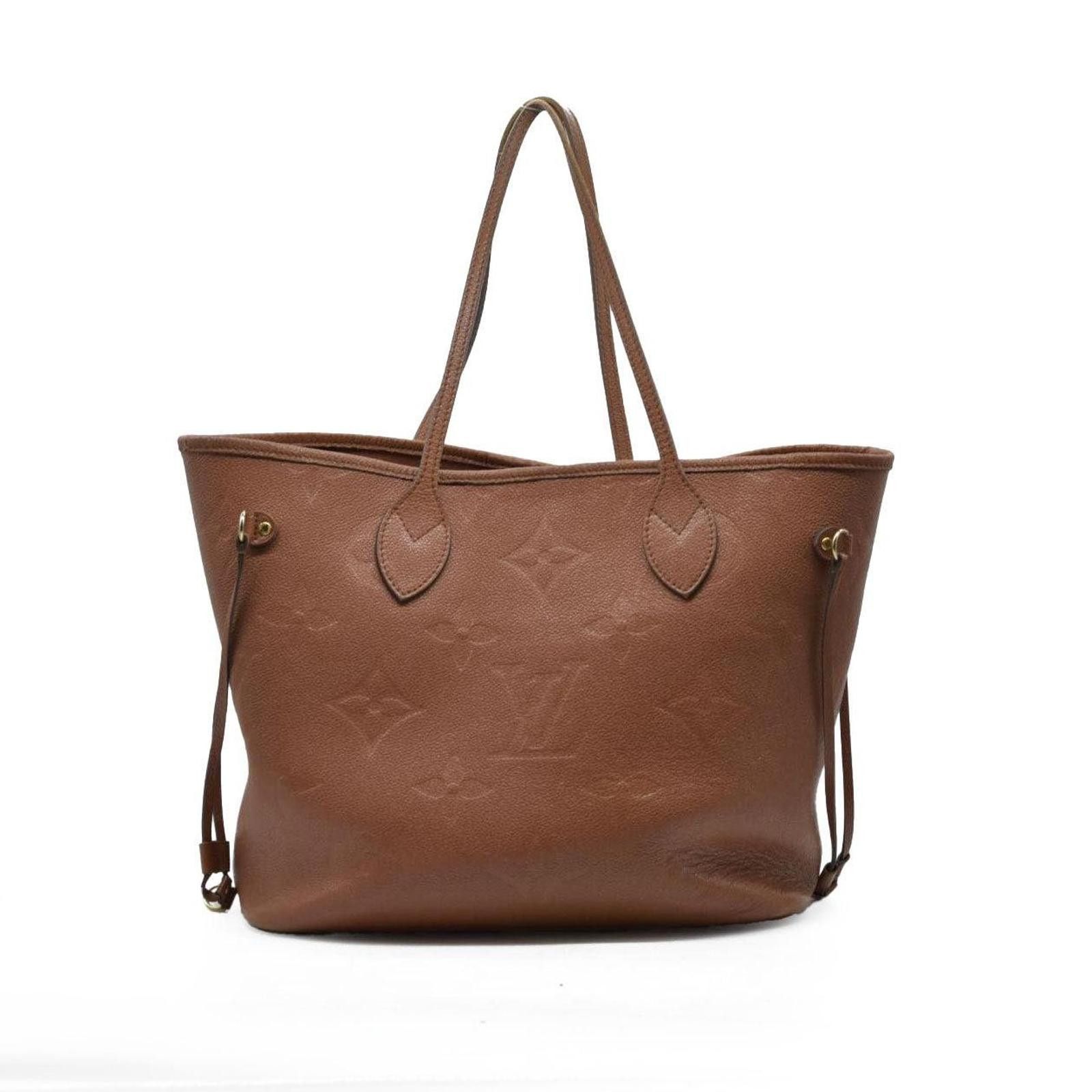 Louis Vuitton Louis Vuitton Empreinte Monogram Giant Neverfull MM Cognac Size ONE SIZE - 4 Thumbnail