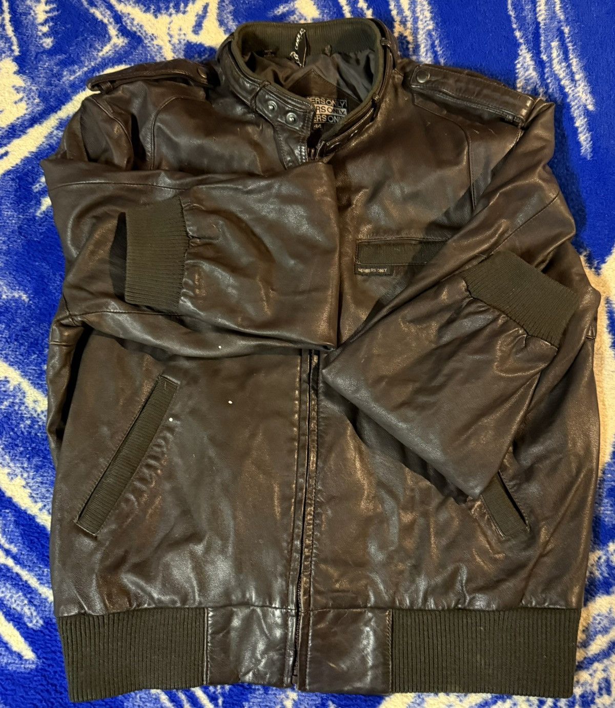 Members Only Members only brown leather bomber jacket Size US M / EU 48-50 / 2 - 7 Thumbnail