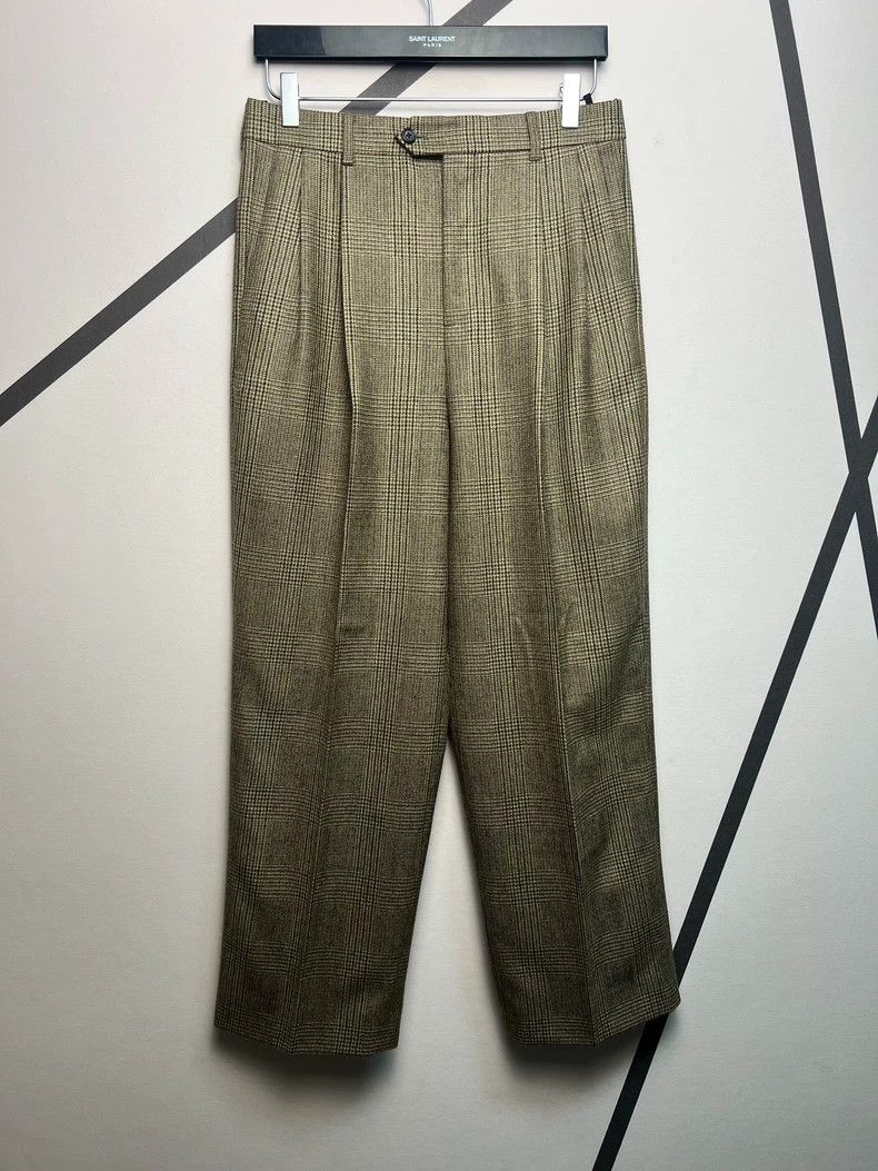 Celine Celine Prince of Wales Plaid Casual Wool Straight Leg Pants Size US 32 / EU 48 - 1 Thumbnail