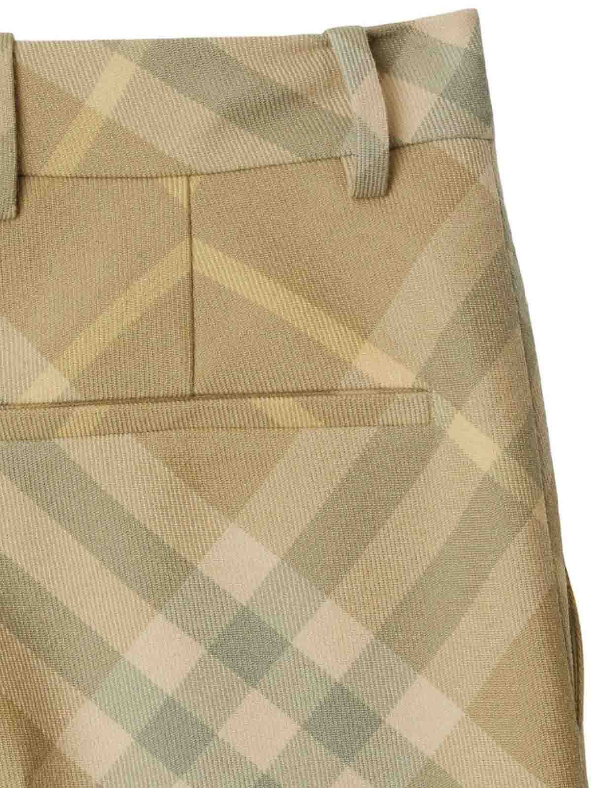 Burberry o1w1db10326 Checked Wool Trousers in Multicolor Size 26" / US 2 / IT 38 - 3 Thumbnail