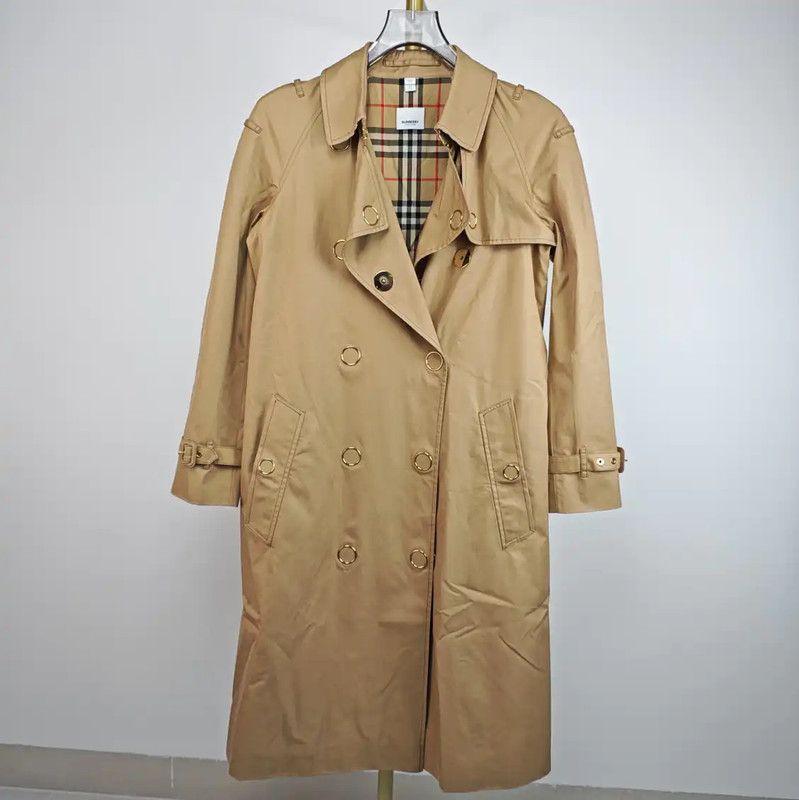 Burberry Burberry Khaki Cotton Long Trench Coat Size XS / US 0-2 / IT 36-38 - 1 Thumbnail