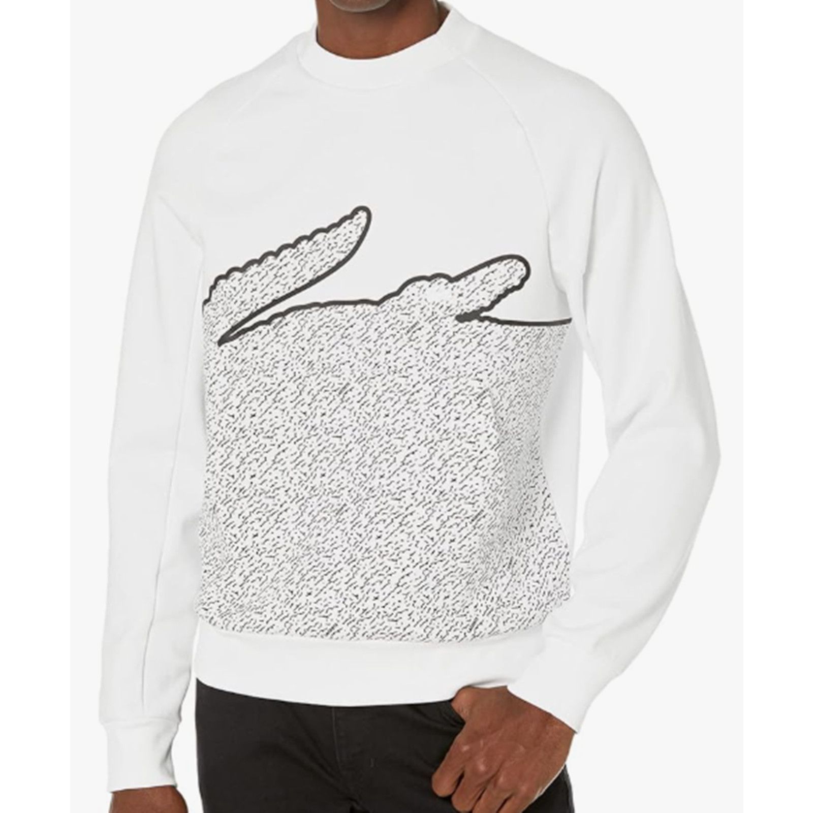 Lacoste Lacoste Long Sleeve Crew Neck Active Sweatshirt White 2XL Size US XXL / EU 58 / 5 - 1 Thumbnail