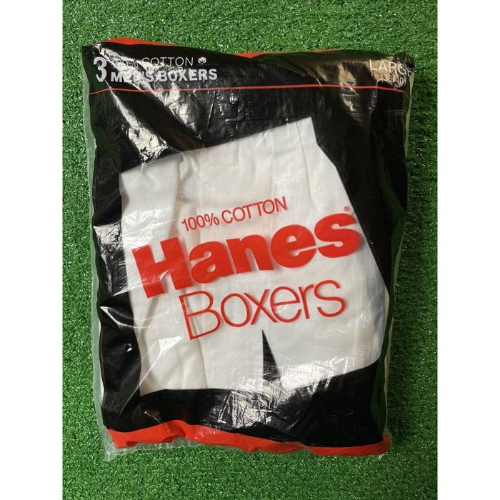 Hanes NOS Vintage 80s Hanes Cotton Large Boxers USA Underwear