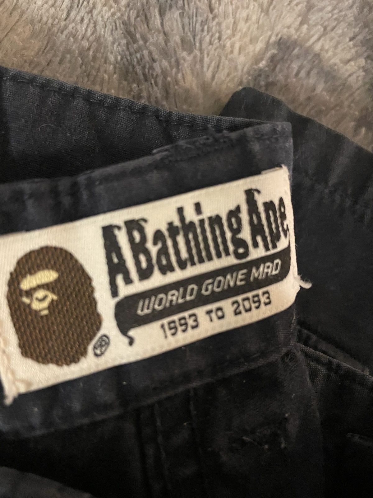 Bape Navy Blue Bape Cargo Pants with Yellow Zippers Size US 34 / EU 50 - 8 Thumbnail