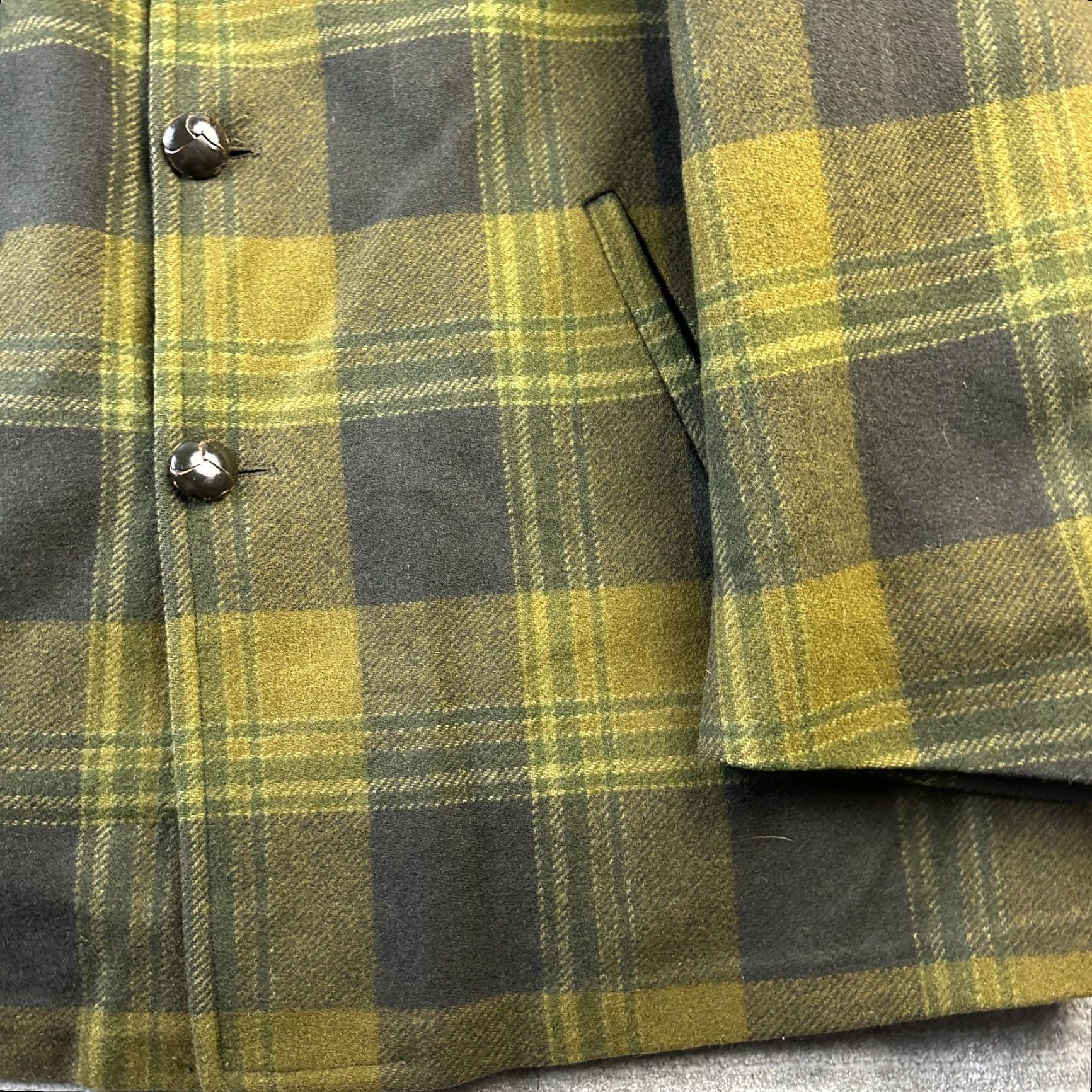 Pendleton VINTAGE Pendleton Jacket Mens XL Green Plaid Coat Chore Wool Size US XL / EU 56 / 4 - 4 Thumbnail