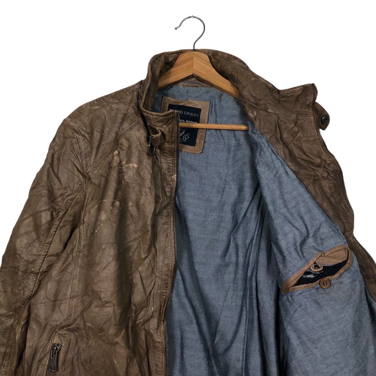 Japanese Brand 📌Vintage Genuine Leather Biker Jacket Angelo Litrico Size US XXL / EU 58 / 5 - 14 Thumbnail