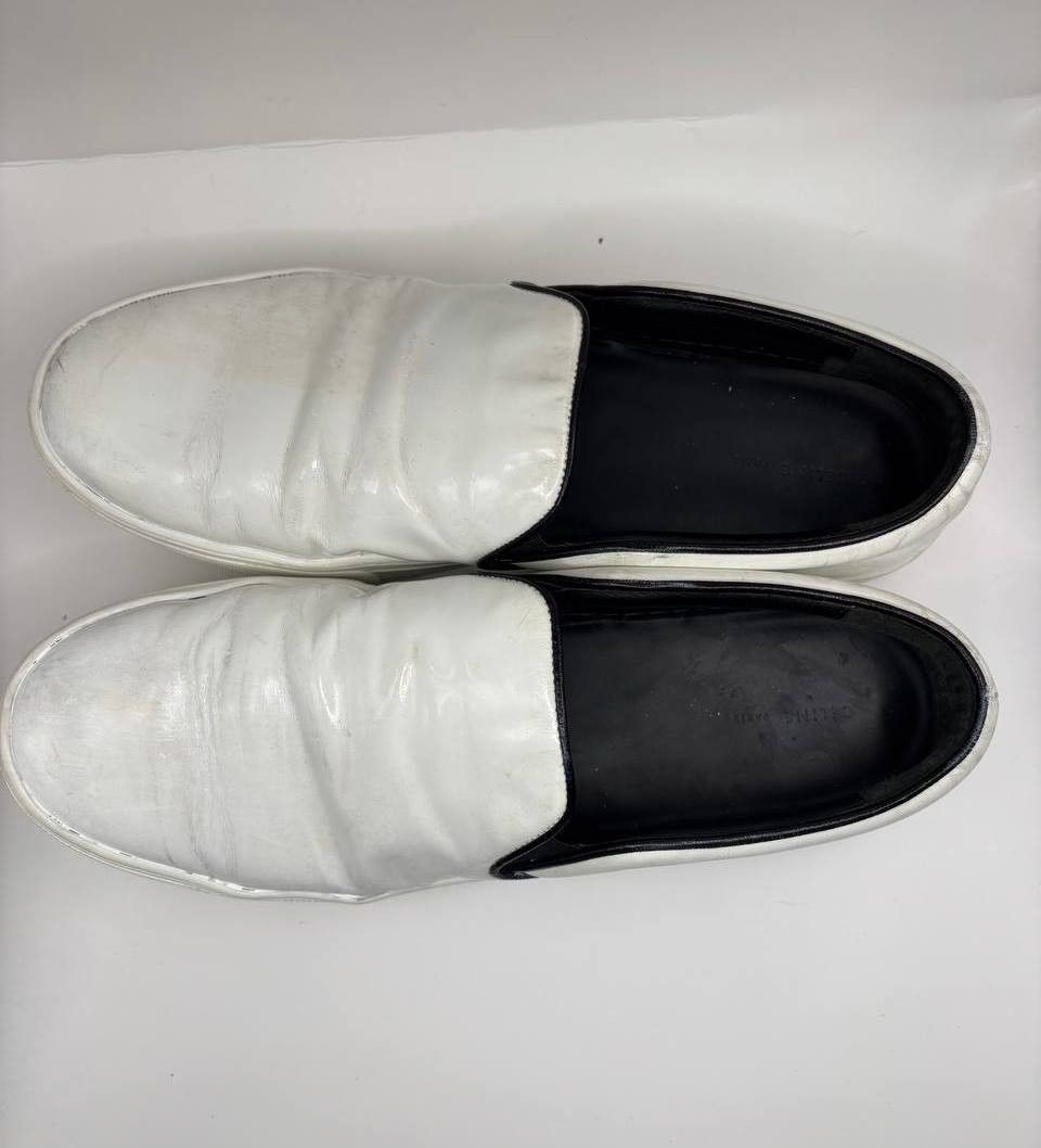 Celine Celine Phoebe Philo White Leather Skate Slip-Ons Size 41 Size US 8 / EU 41 - 2 Thumbnail