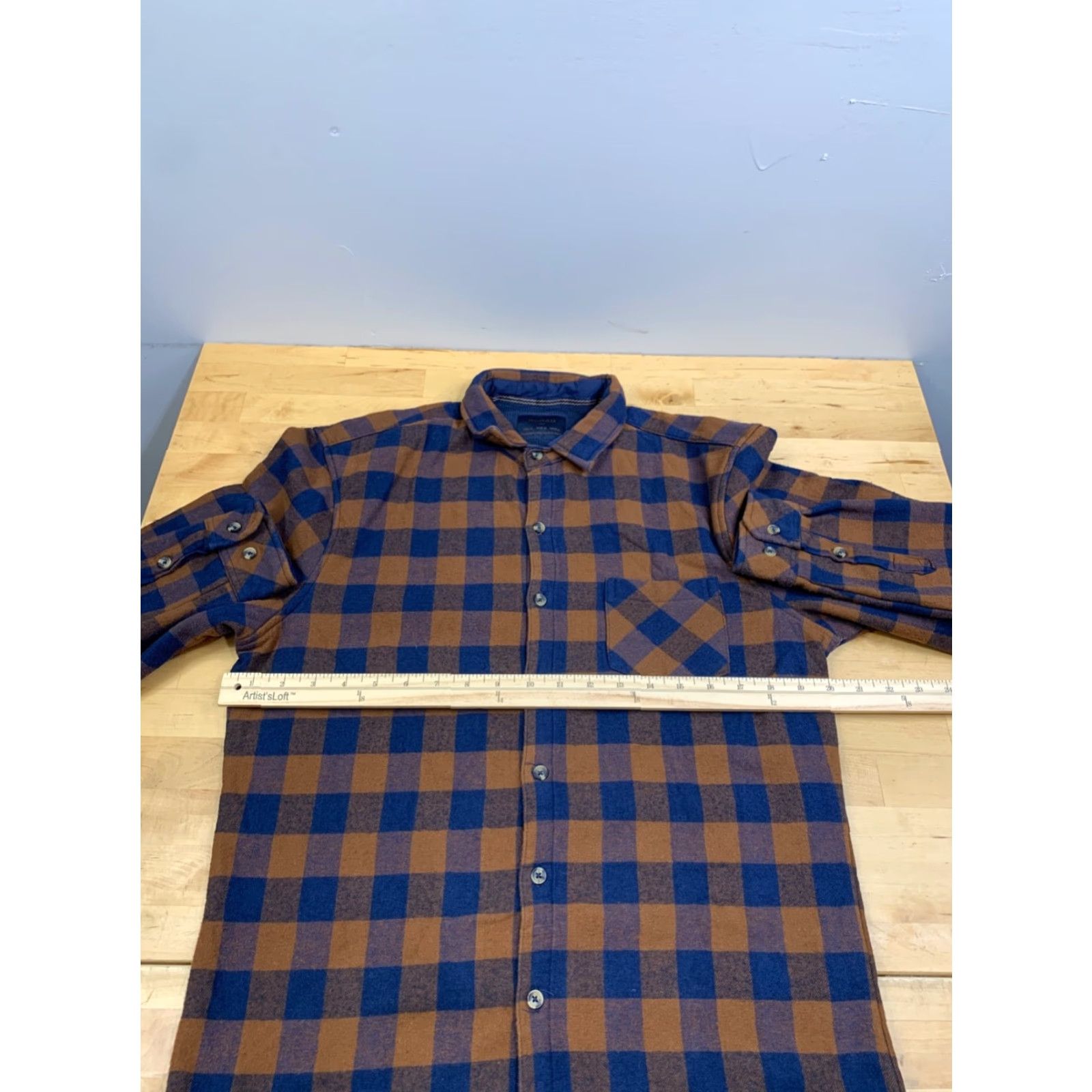 Nomad Nomad Button-Up Shirt Mens M Plaid Lined Flannel Outdoor Casual 12048 Blue Cotton Winter Fall Spring Regular Size US M / EU 48-50 / 2 - 6 Thumbnail