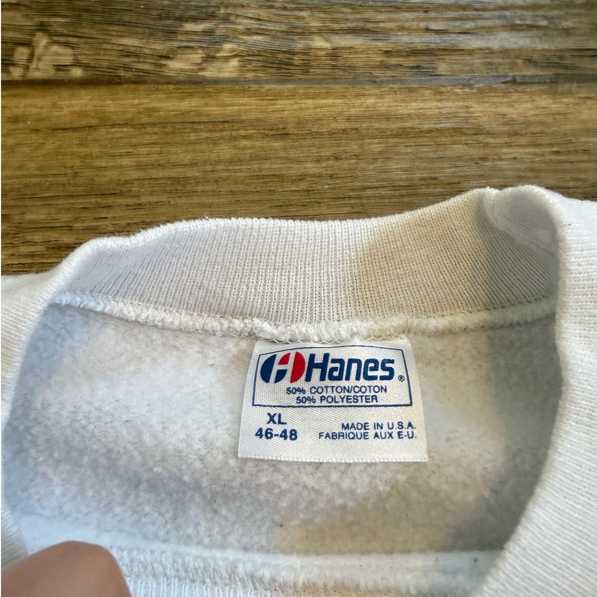 Hanes Vintage 80s Hanes Concord Elementary White Crewneck Size US XL / EU 56 / 4 - 3 Thumbnail