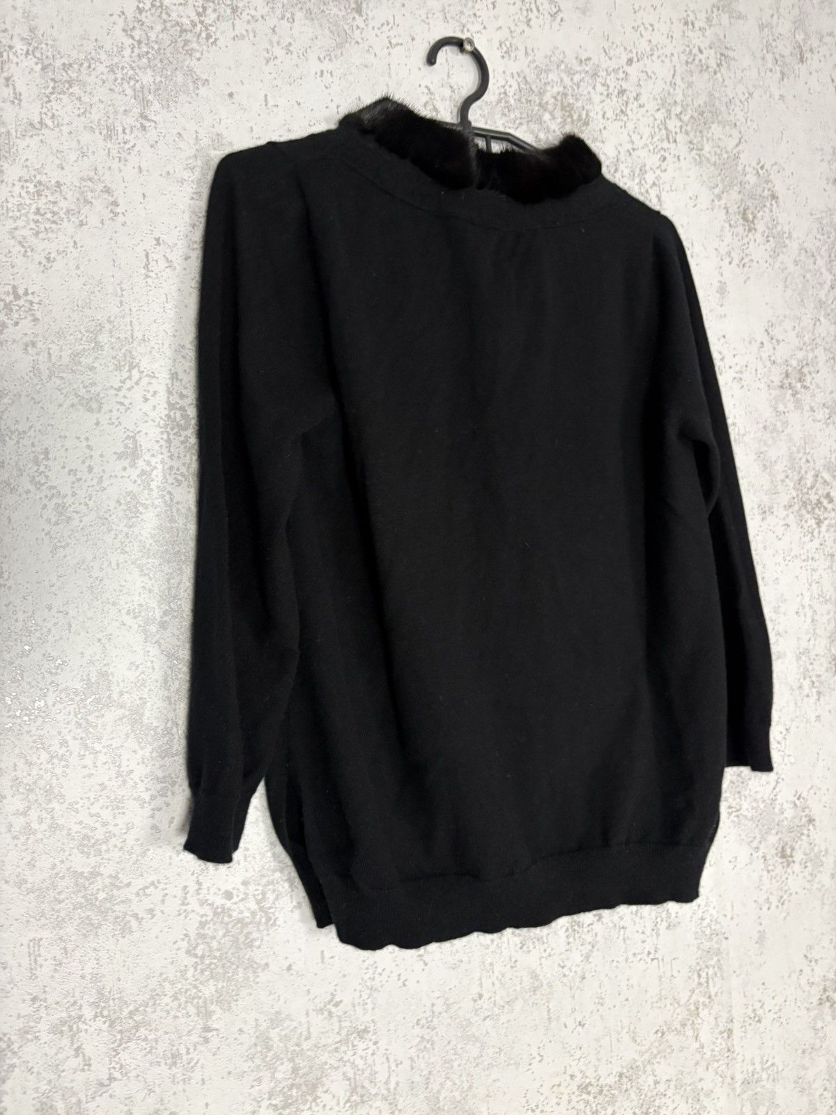 Prada Prada Milano Cashmere Cardigan Mink Fur Collar Black Size 46 Size L / US 10 / IT 46 - 4 Thumbnail